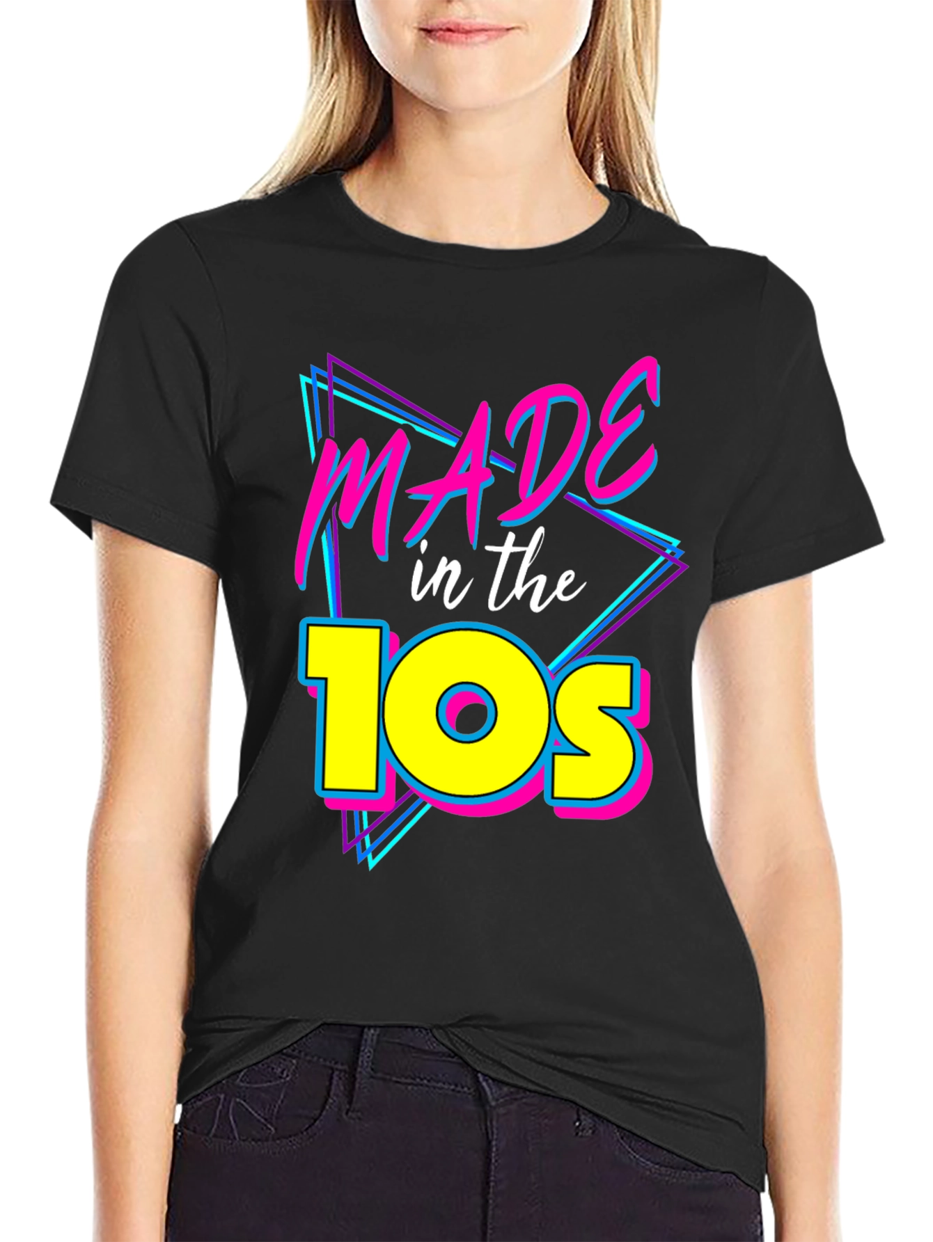Made in the 10s T-Shirt - Retro Neon Style
