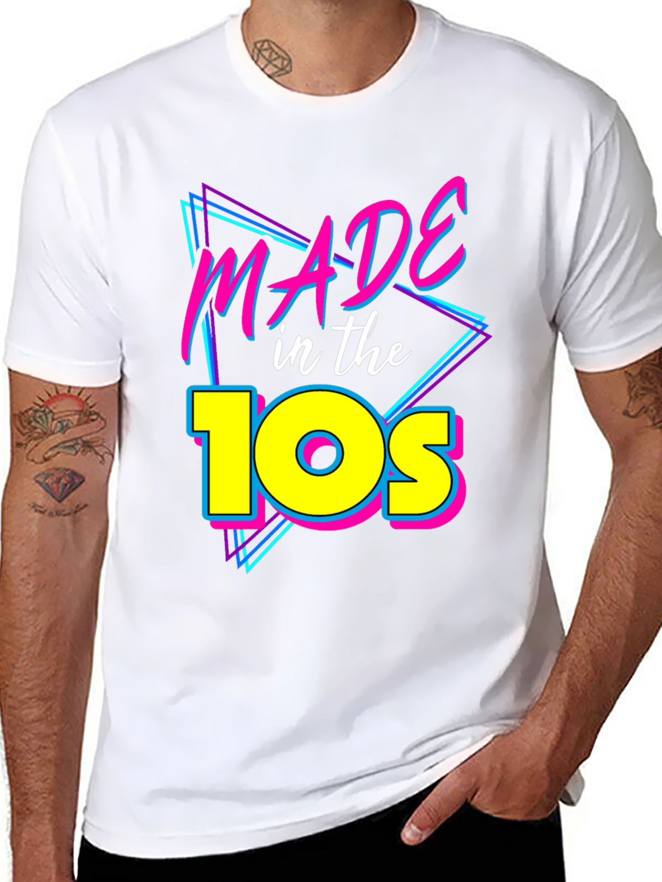 Made in the 10s T-Shirt - Retro Neon Style