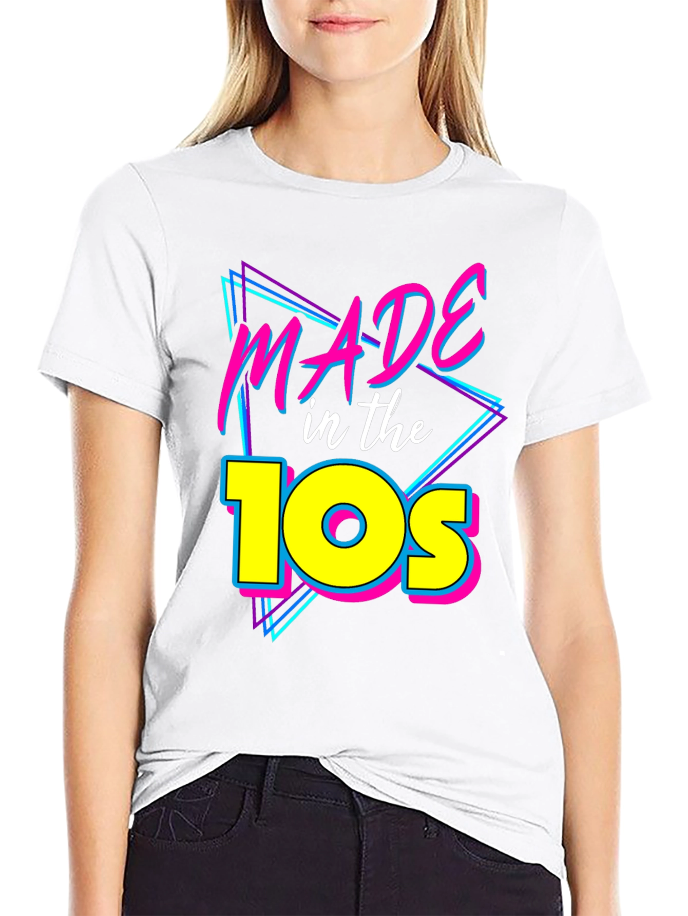 Made in the 10s T-Shirt - Retro Neon Style