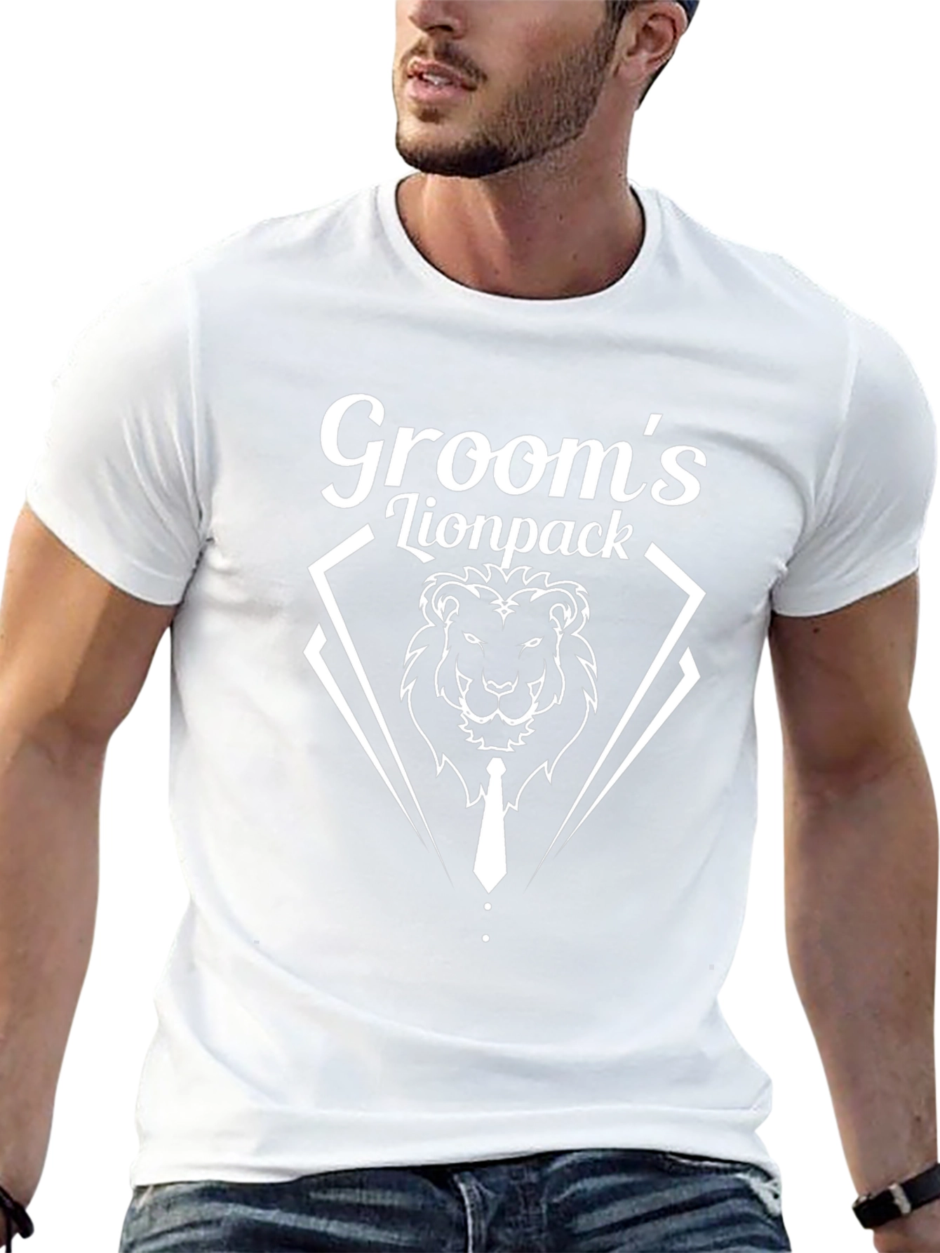 Grooms Lionpack Graphic T-Shirt - Wedding Party Apparel