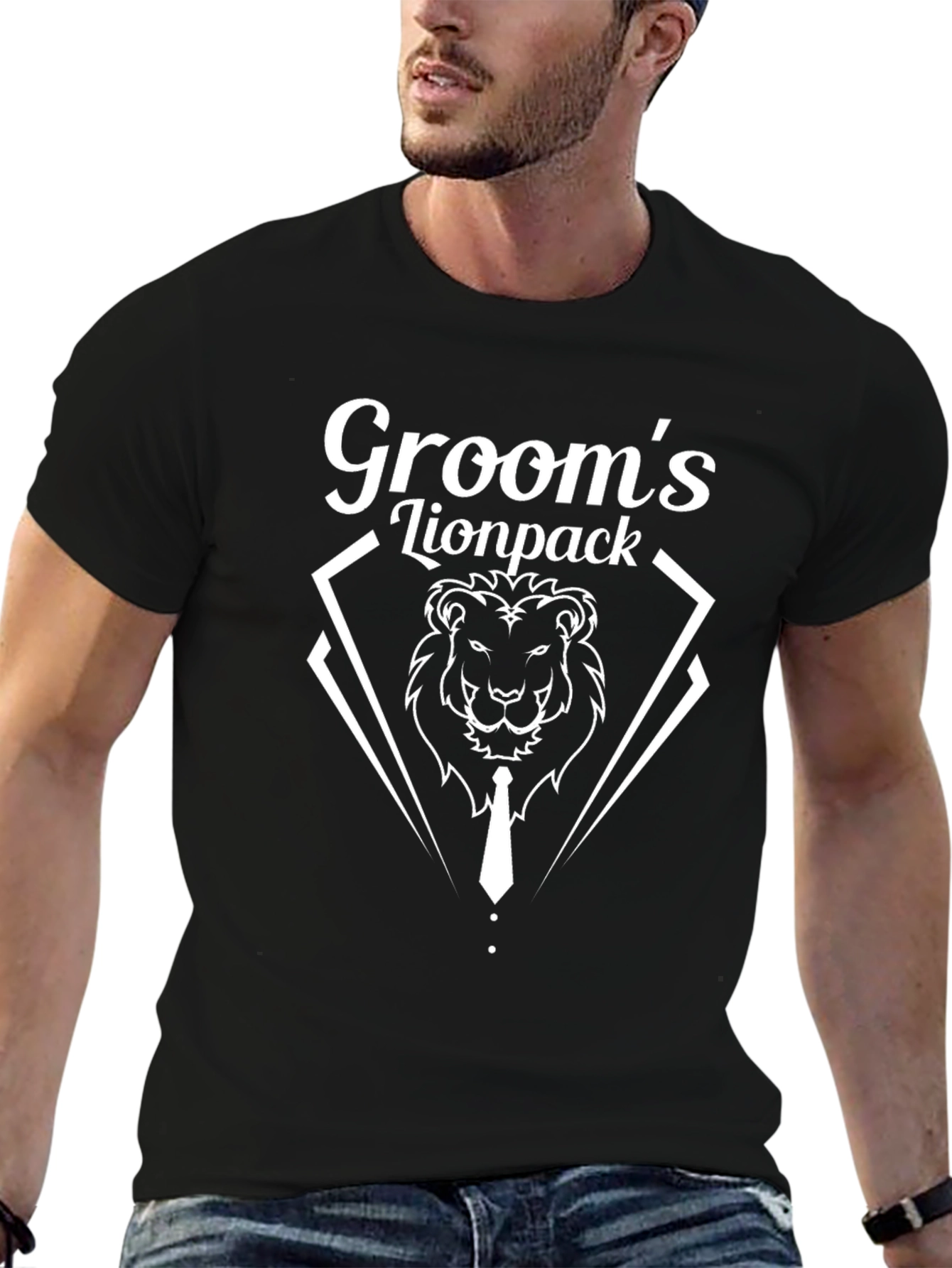 Grooms Lionpack Graphic T-Shirt - Wedding Party Apparel