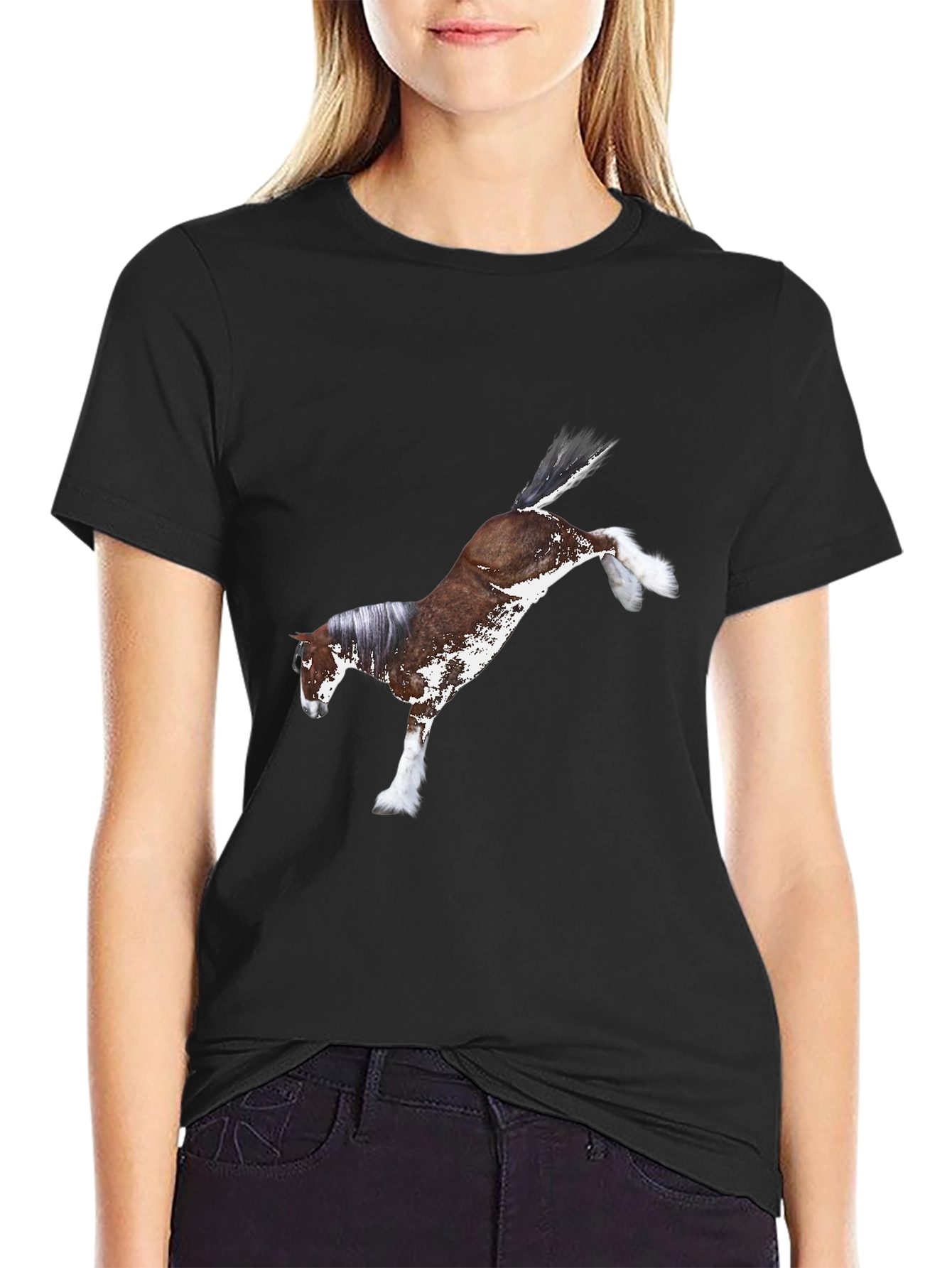 Horse Graphic Black T-Shirt