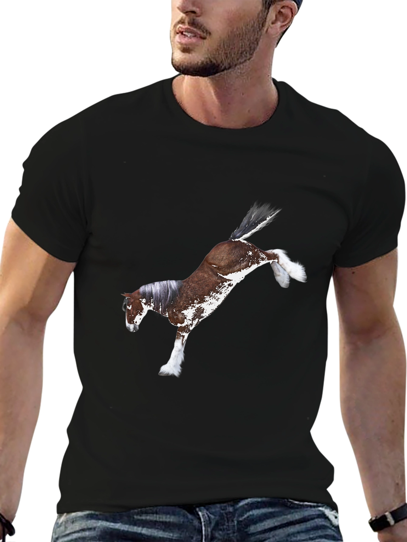 Horse Graphic Black T-Shirt