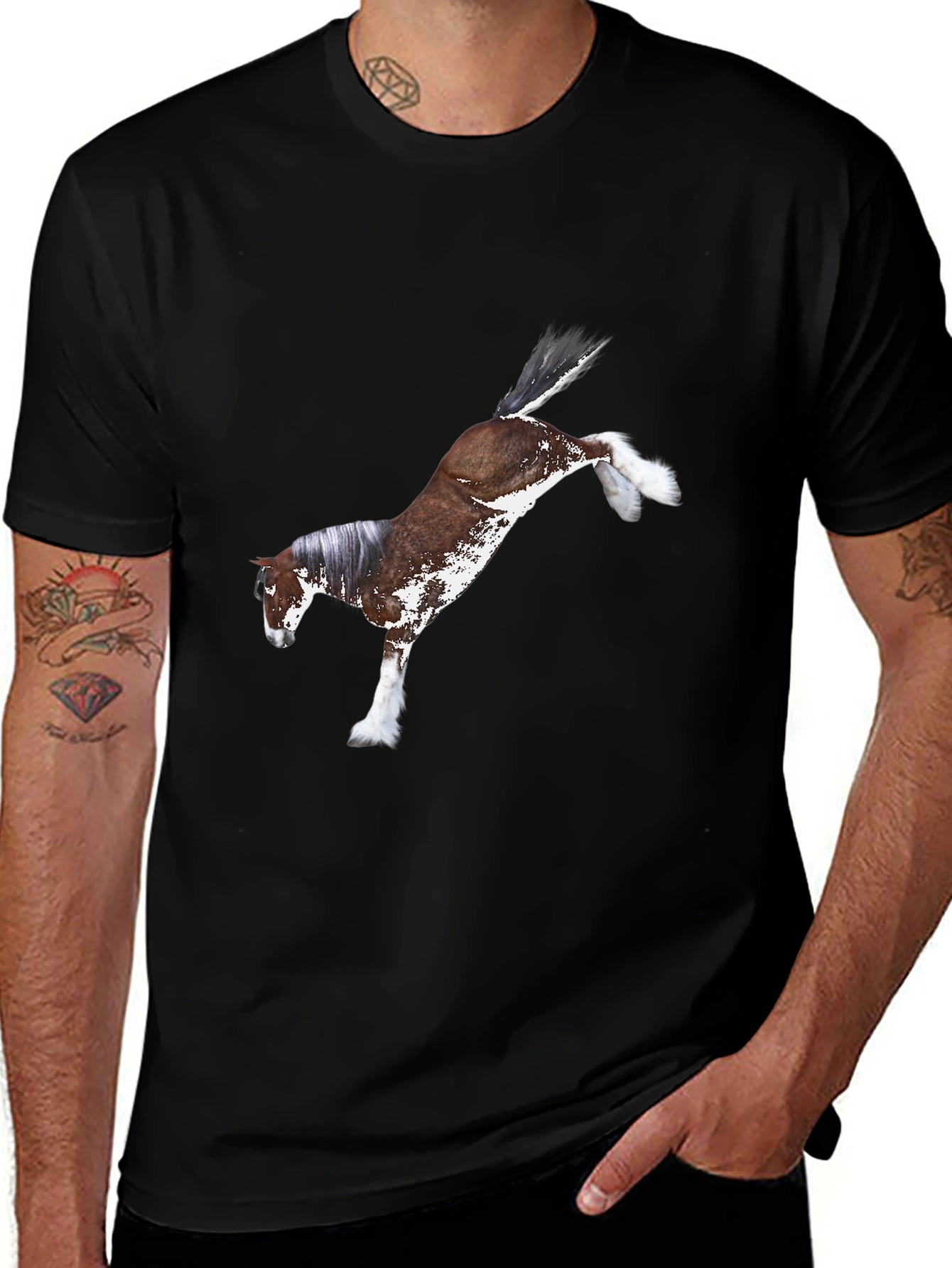 Horse Graphic Black T-Shirt