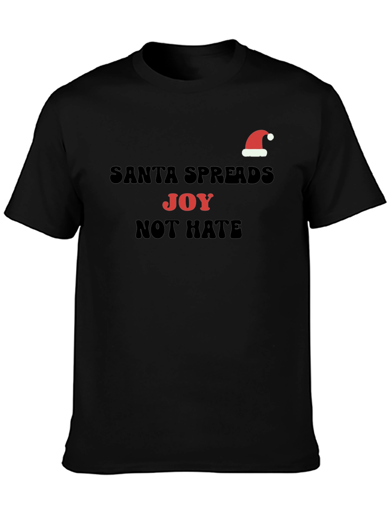 Santa Spreads Joy Graphic T-Shirt - Holiday Cheer