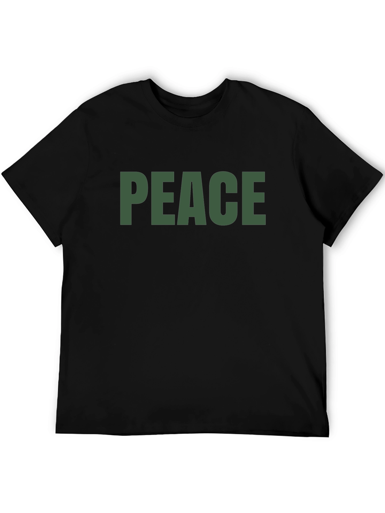 Peace T-Shirt - Olive Green Text