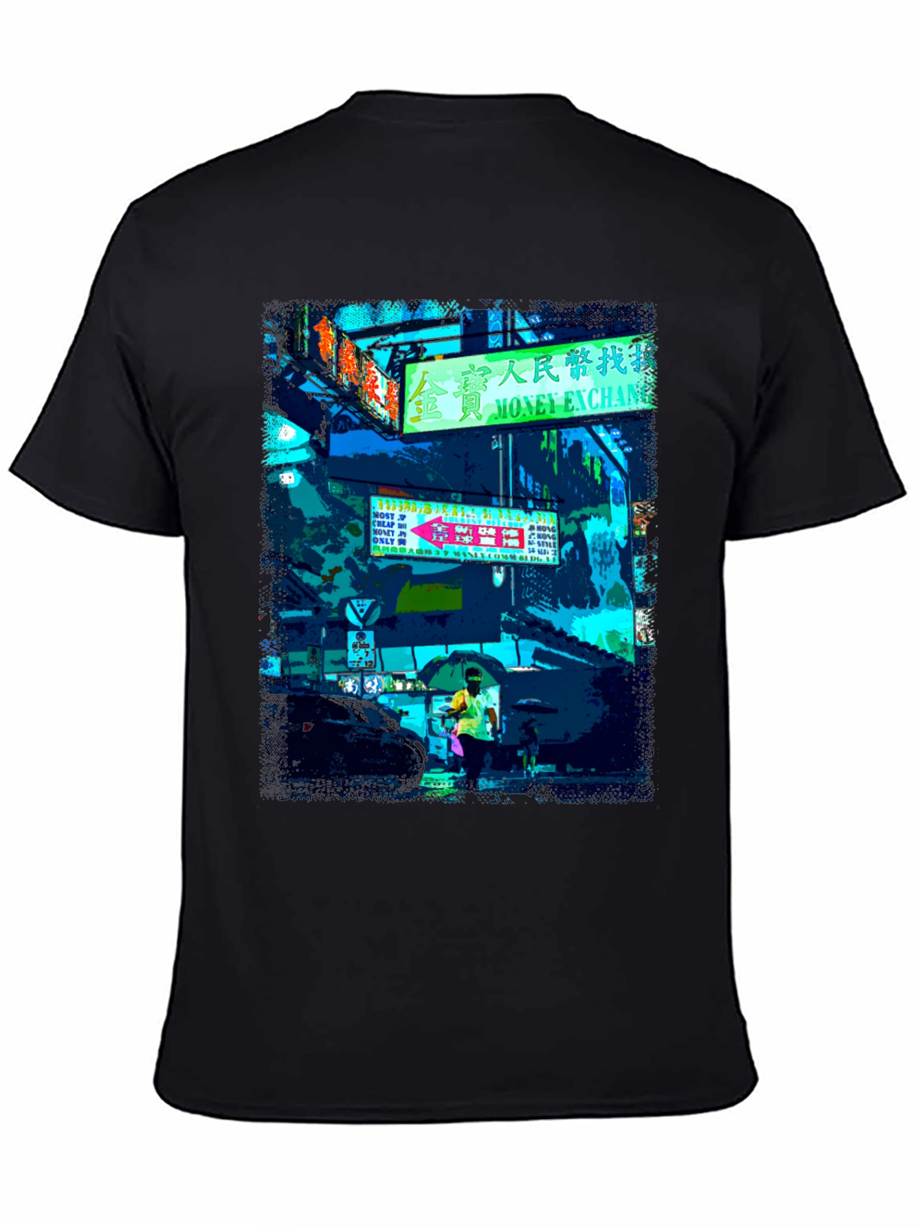 Urban Neon Graphic Tee - Black T-Shirt