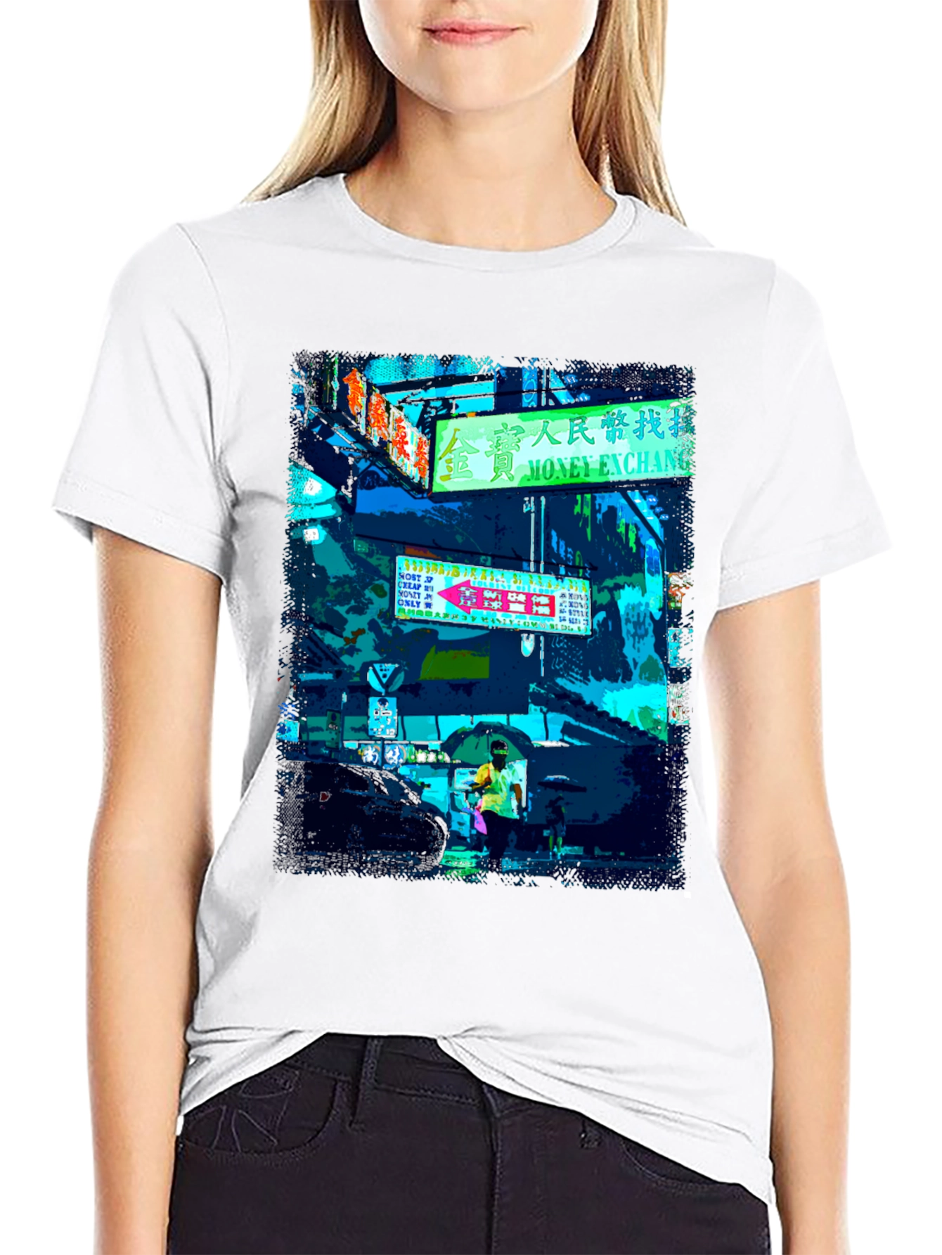 Urban Neon Graphic Tee - Black T-Shirt