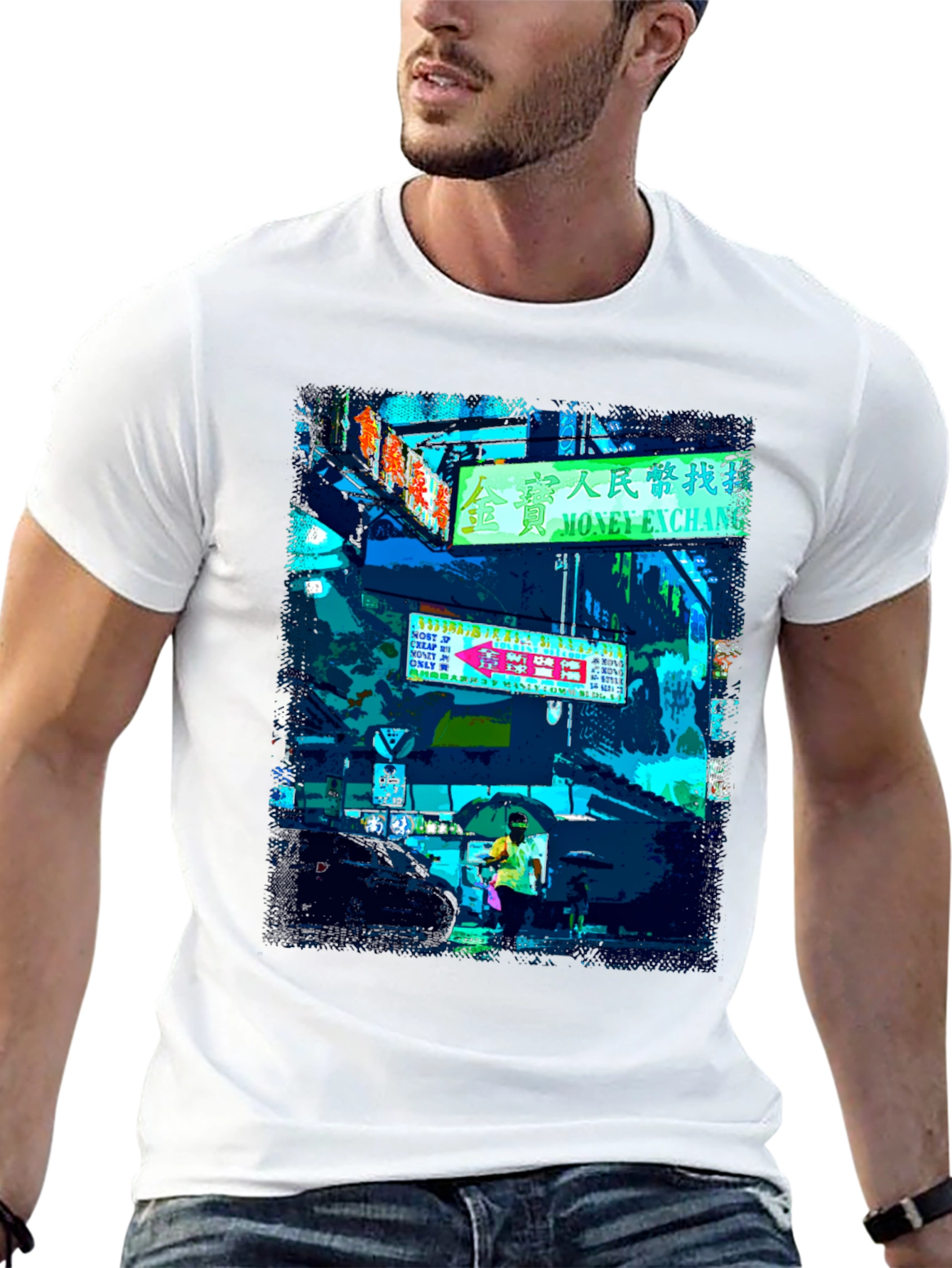 Urban Neon Graphic Tee - Black T-Shirt