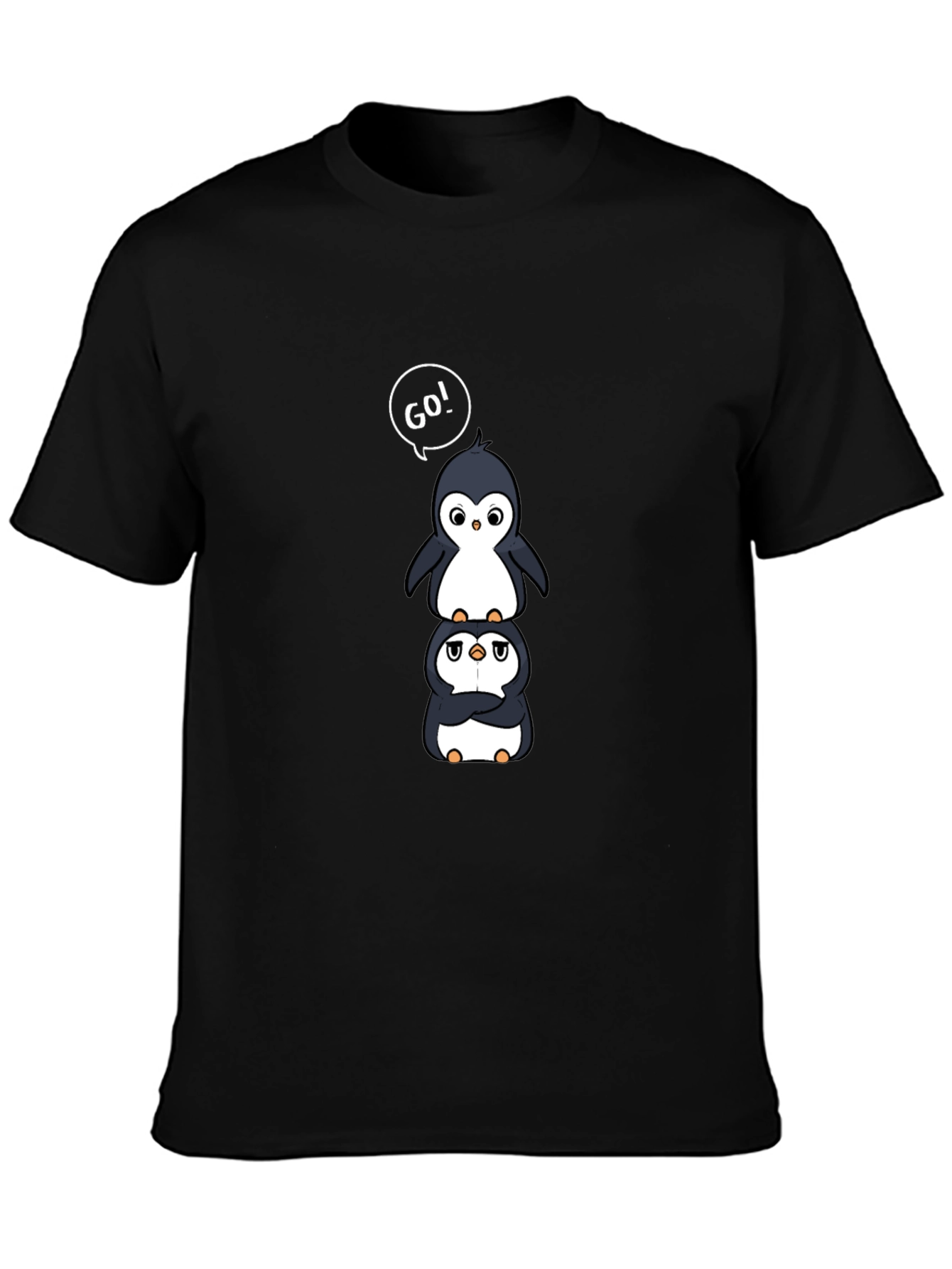 Stacked Penguin Go! Graphic T-Shirt