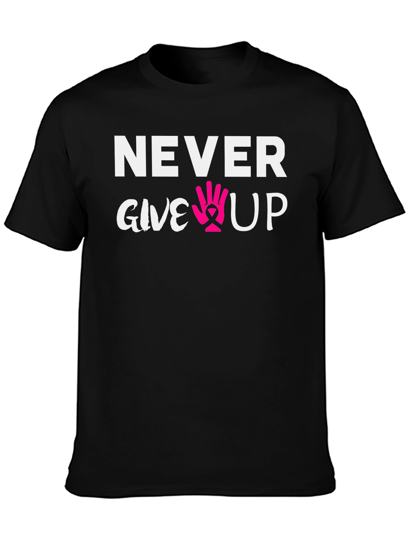 Never Give Up Breast Cancer Awareness T-Shirt