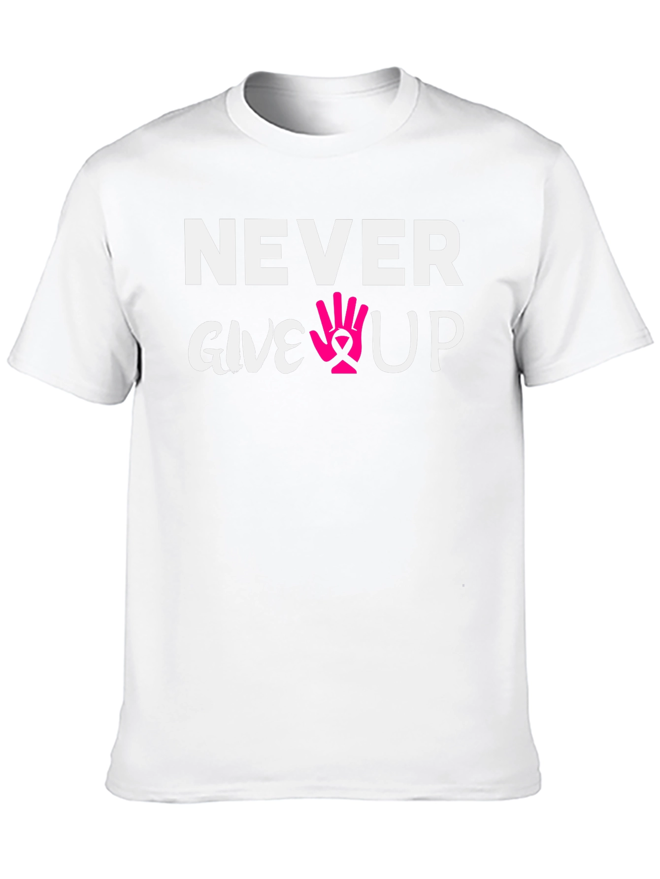 Never Give Up Breast Cancer Awareness T-Shirt