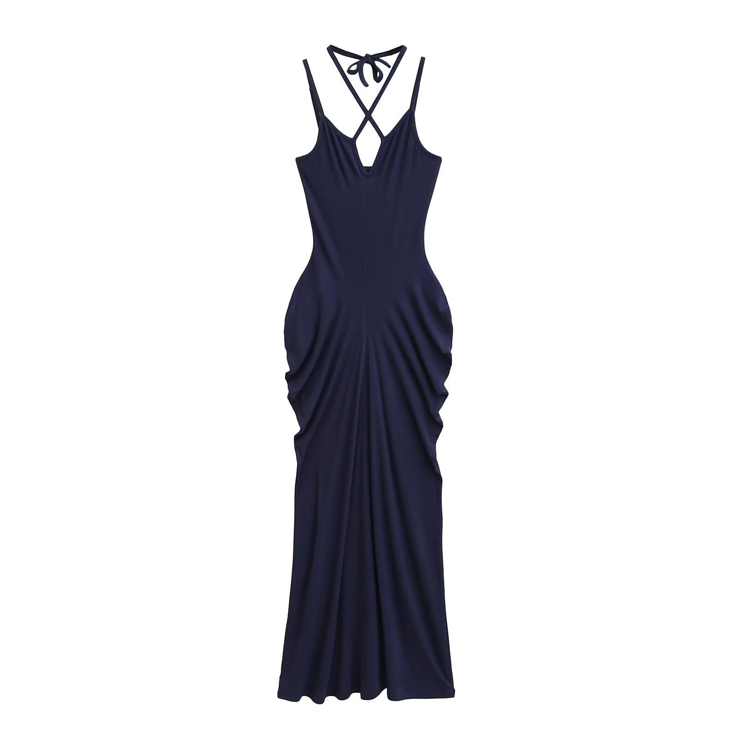 Lace up adjustable long skirt with ample hips and a fish tail design