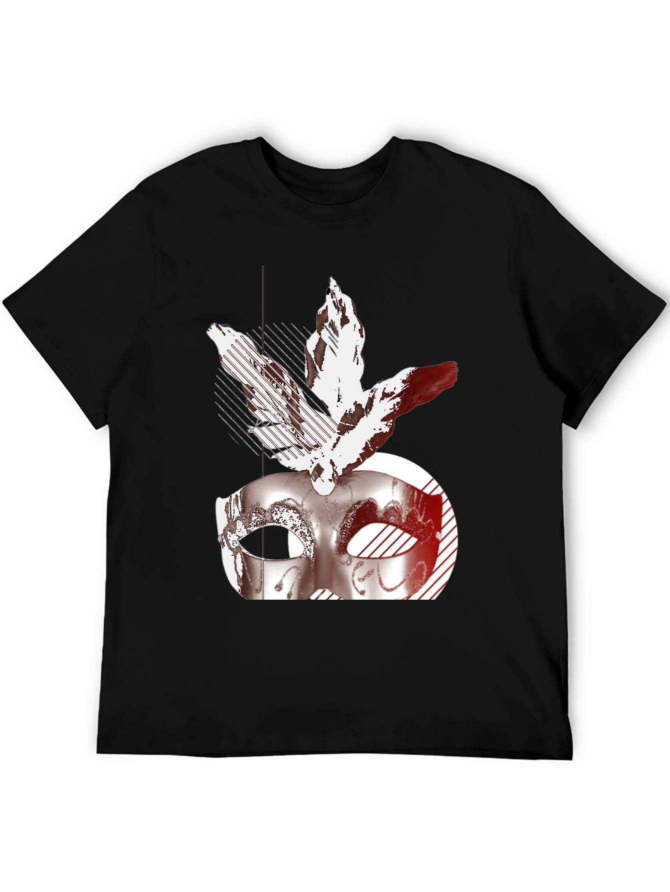 Masquerade Mask Graphic Tee - Black