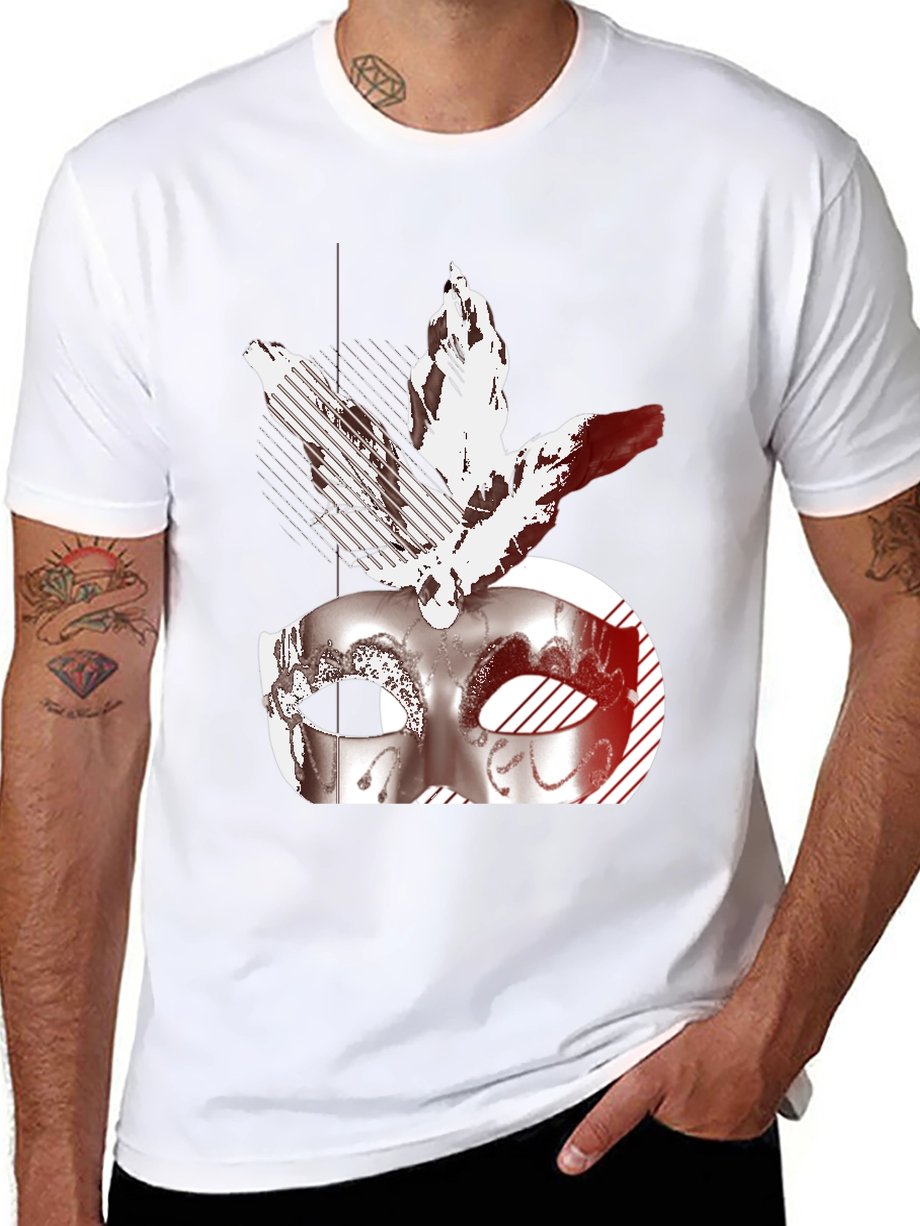 Masquerade Mask Graphic Tee - Black