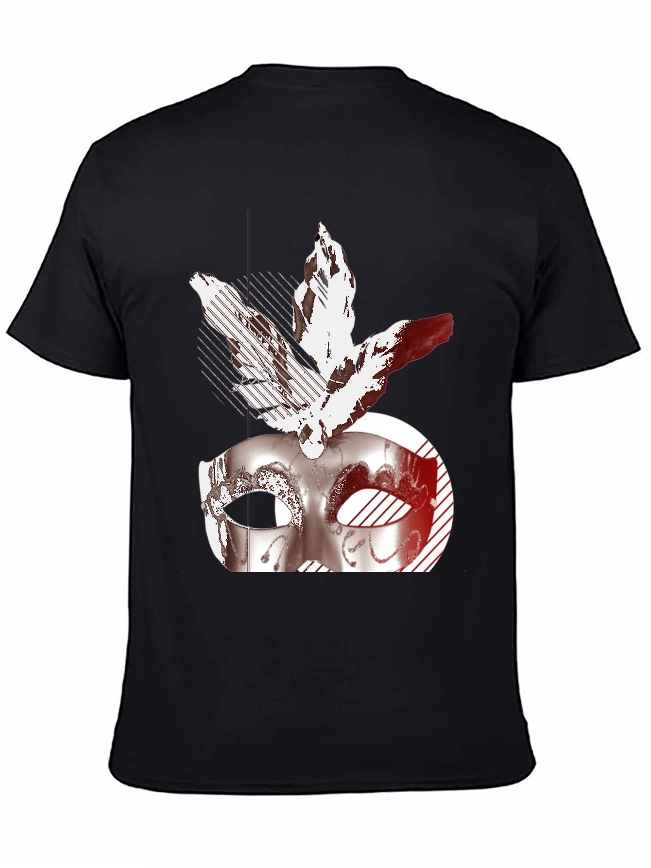 Masquerade Mask Graphic Tee - Black