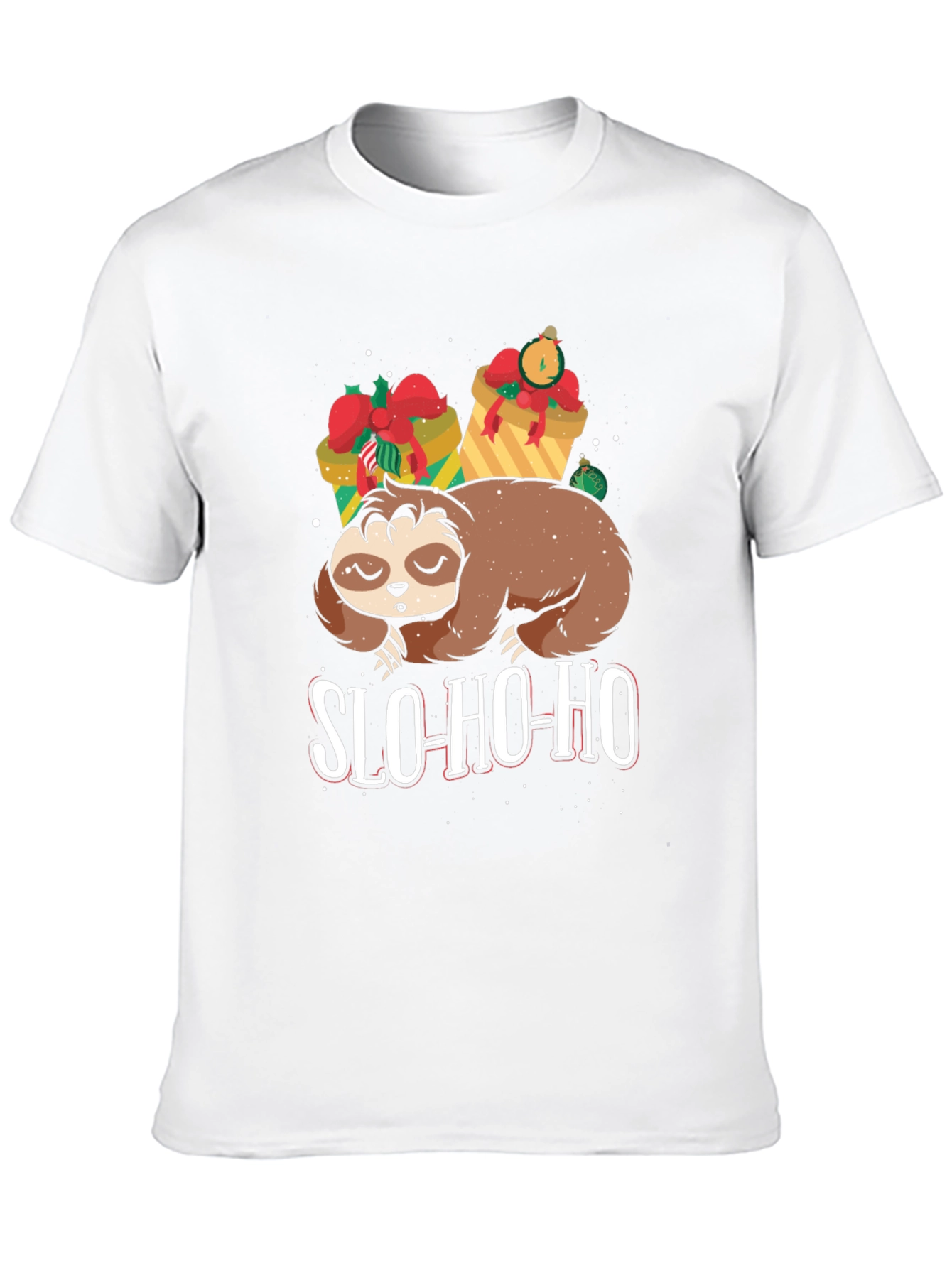 Slo-Ho-Ho Sloth Christmas T-Shirt