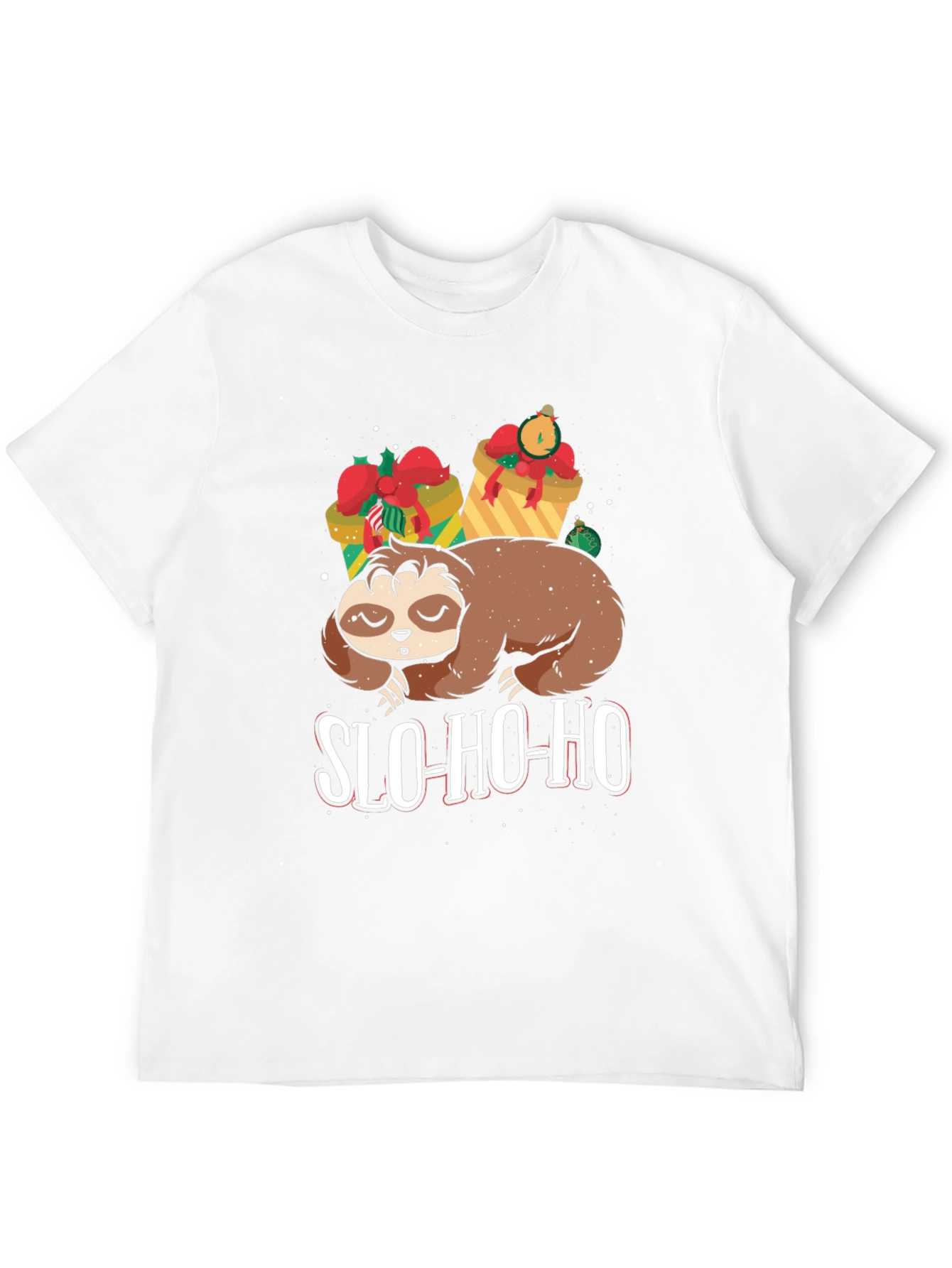 Slo-Ho-Ho Sloth Christmas T-Shirt
