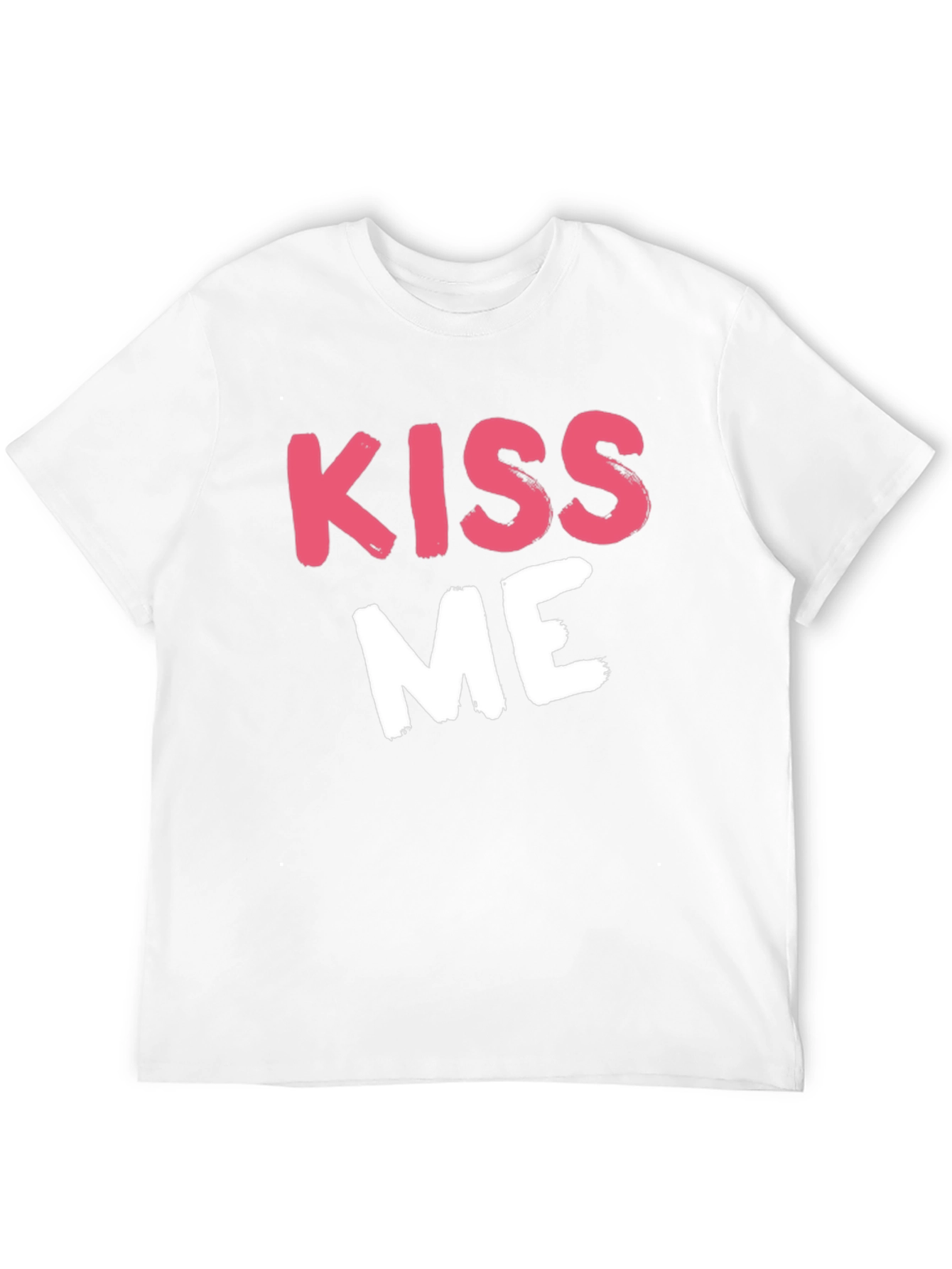 Kiss Me Graphic Tee - Black Crew Neck T-Shirt