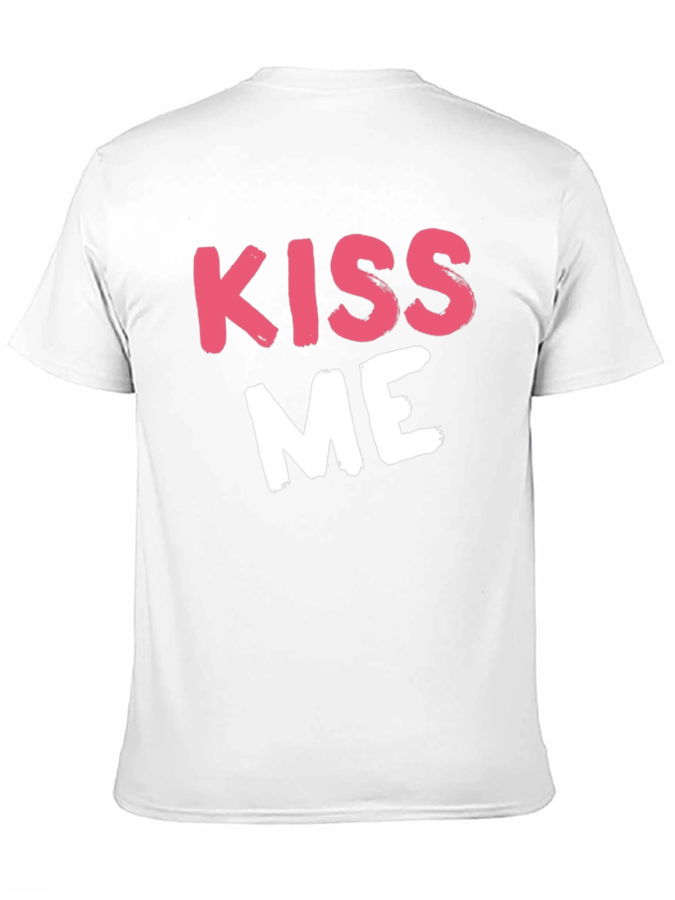 Kiss Me Graphic Tee - Black Crew Neck T-Shirt