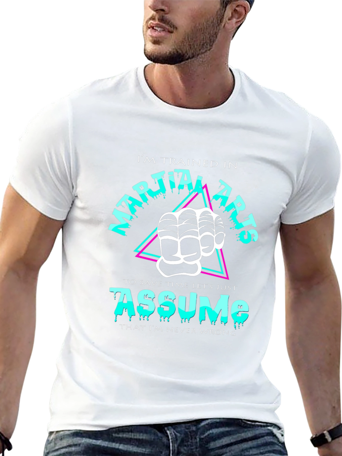 Martial Arts Assume Funny Black T-Shirt