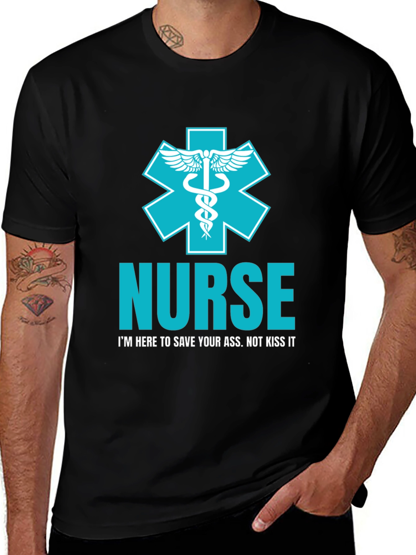 Nurse T-Shirt: Save Your Ass Not Kiss It