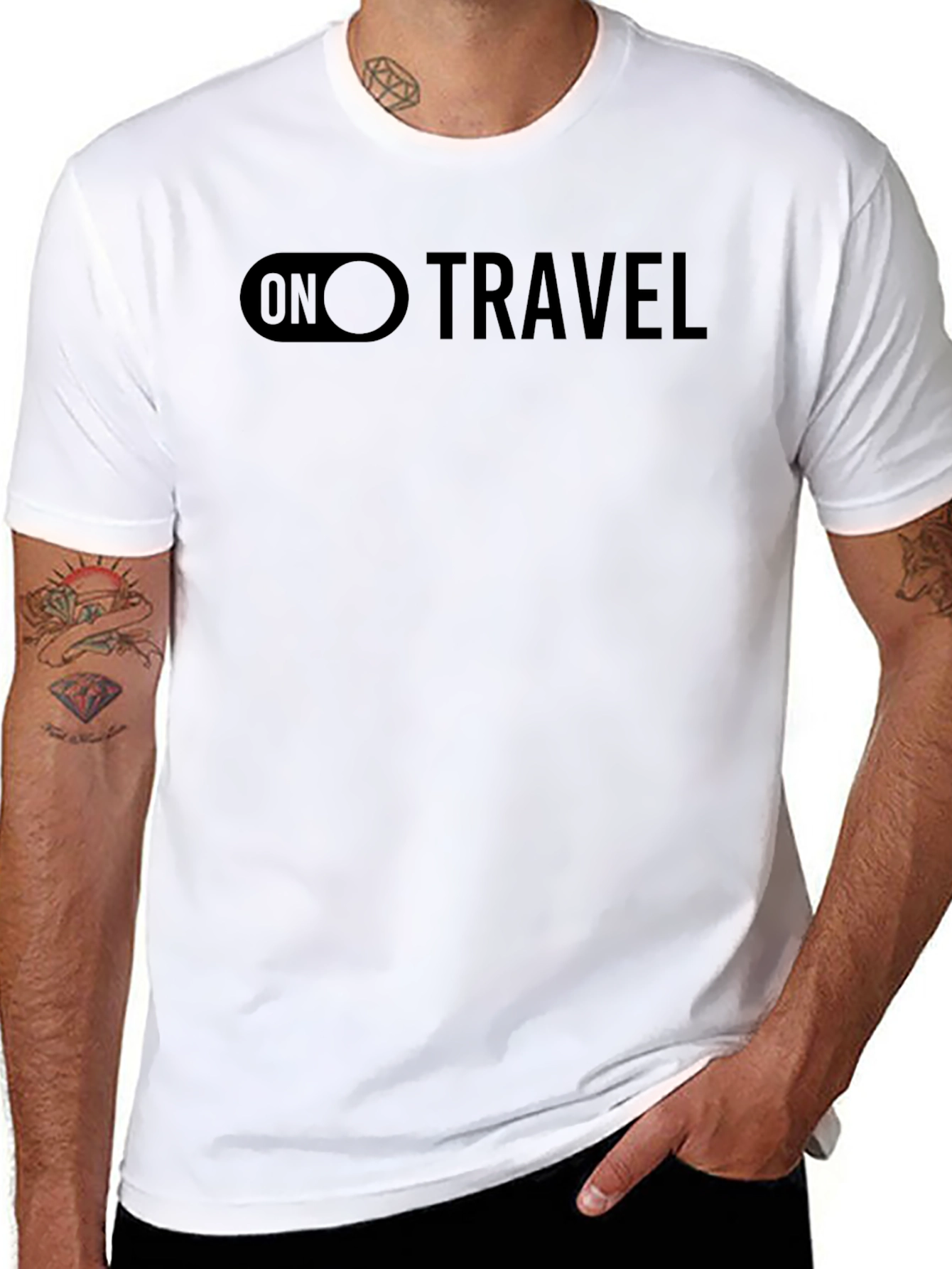 On Travel Black Graphic Tee Shirt