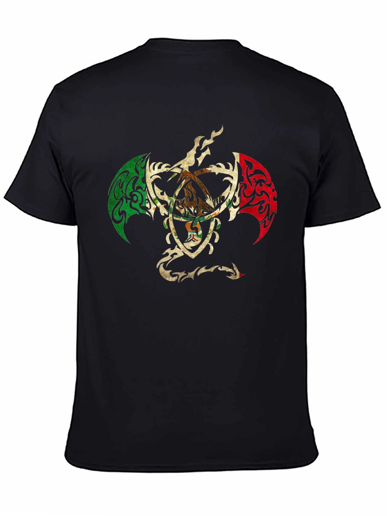 Mexican Eagle Crest Black T-Shirt