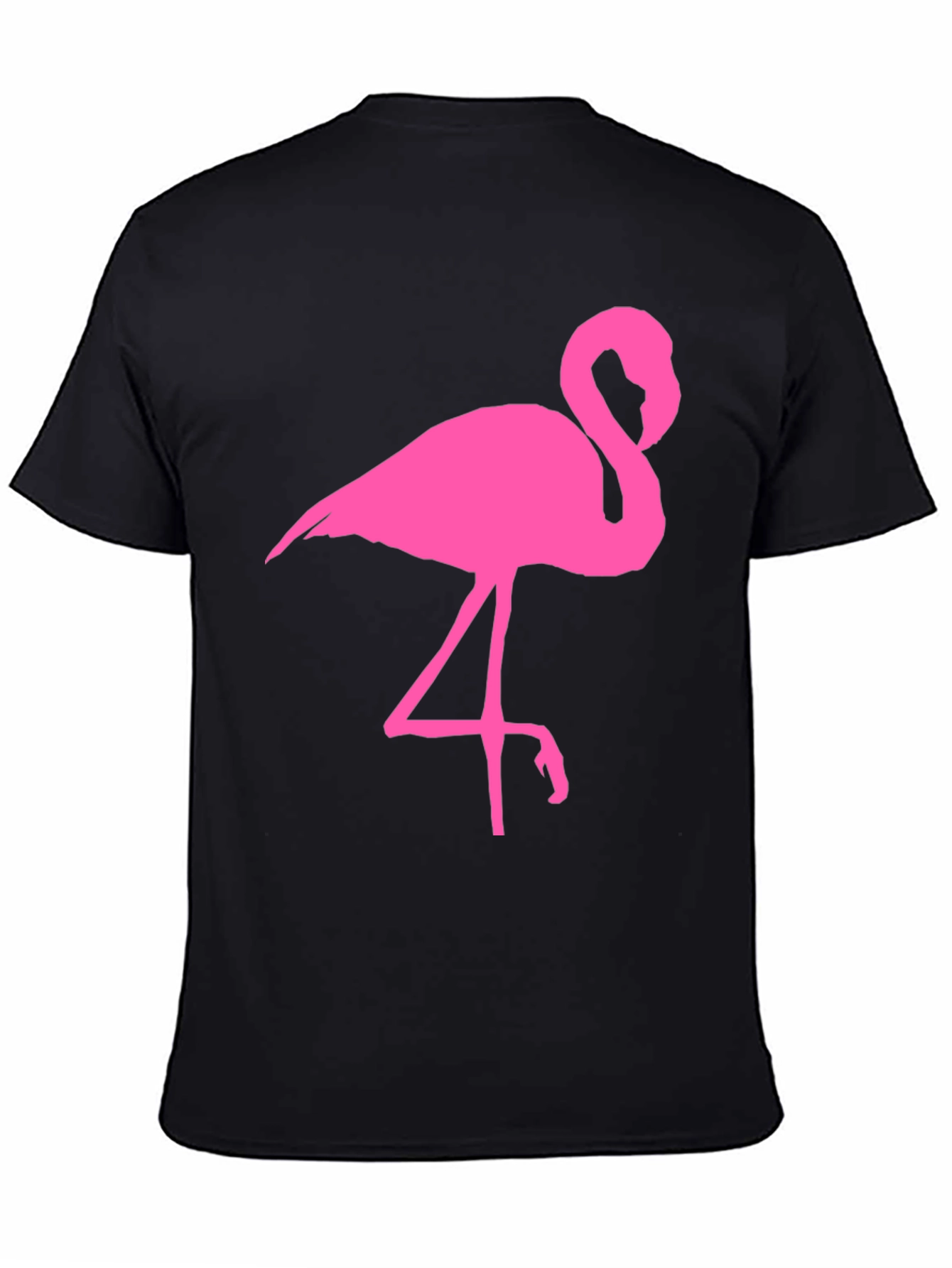 Pink Flamingo Graphic Tee - Black