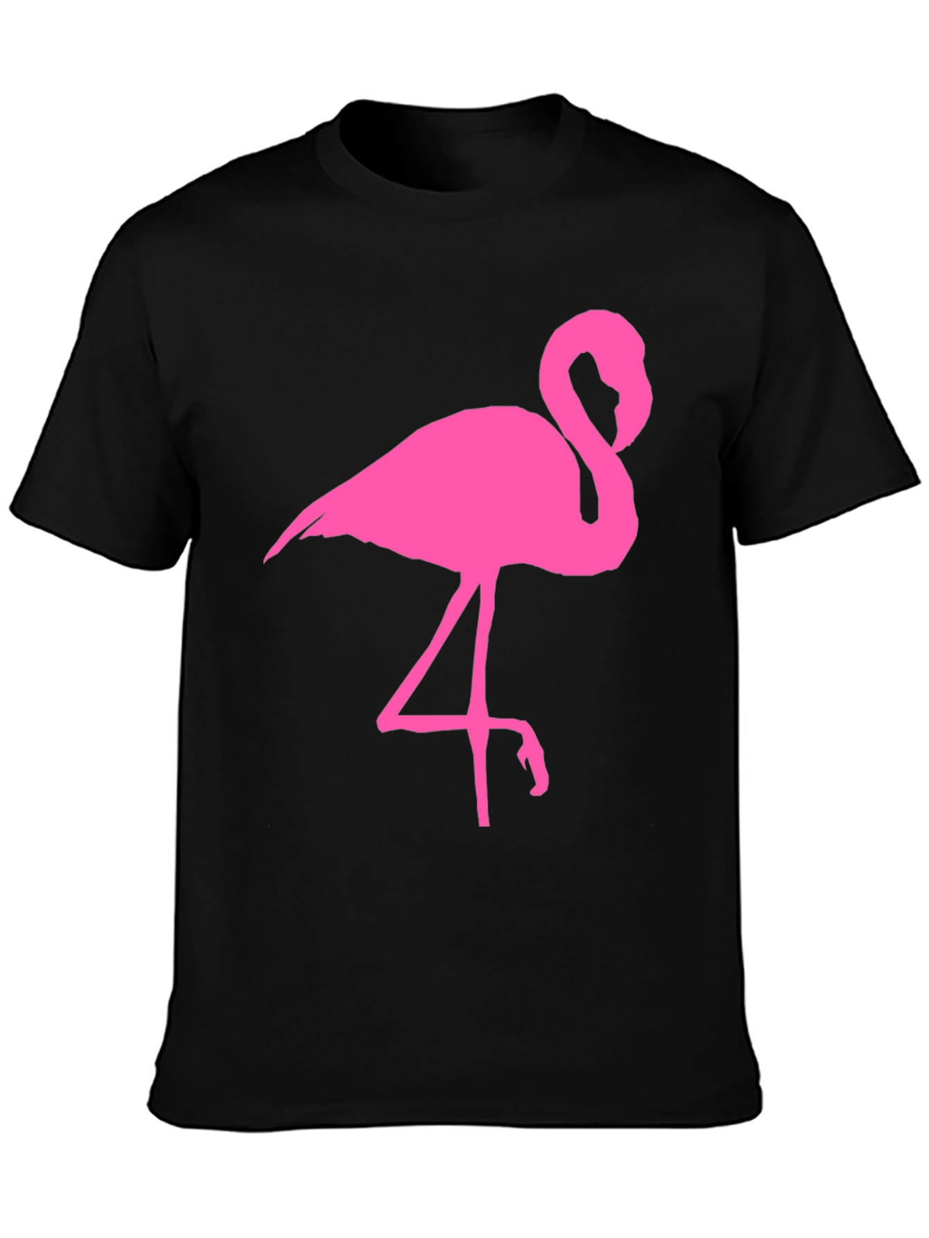 Pink Flamingo Graphic Tee - Black