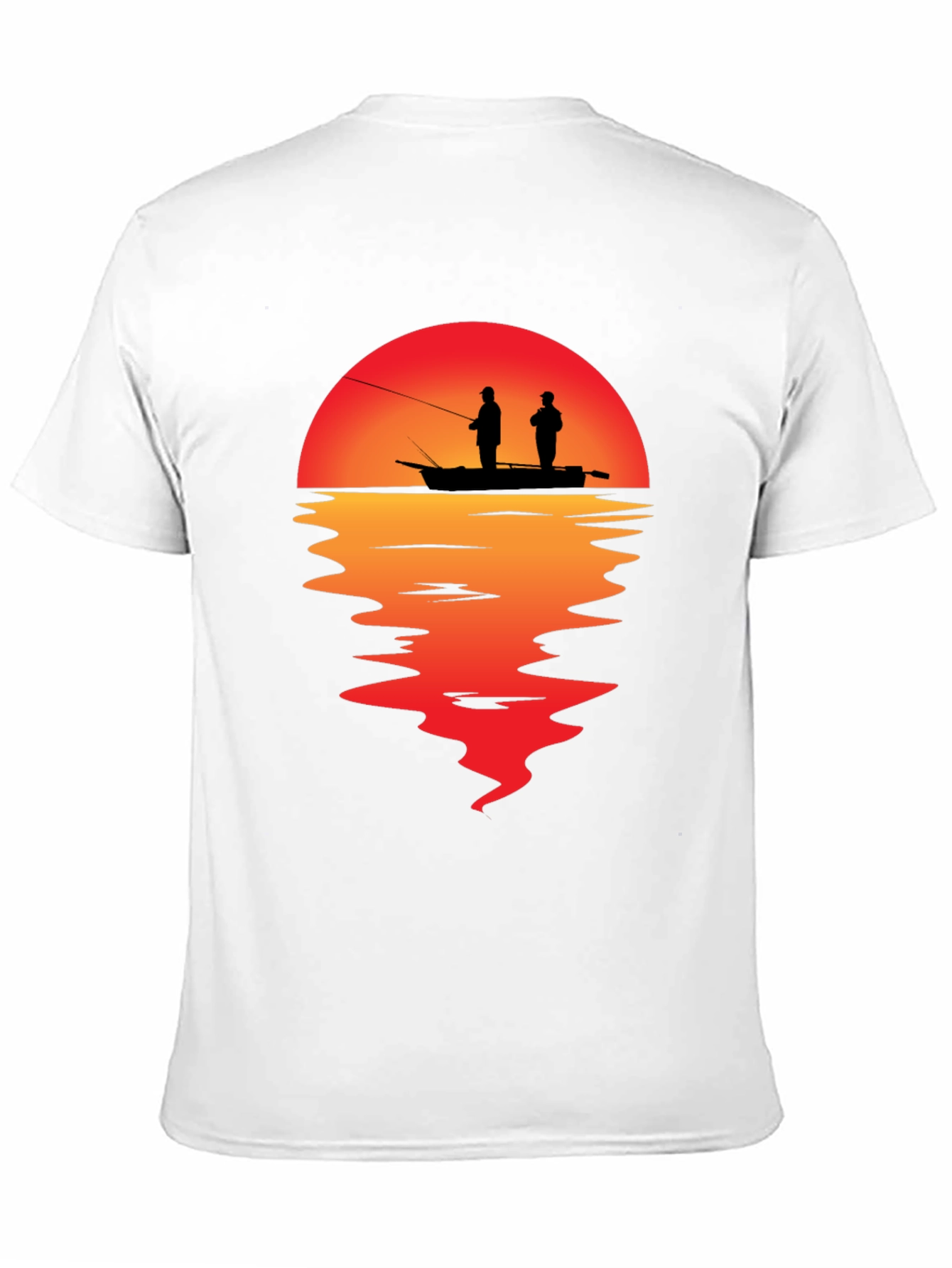 Sunset Fishing Graphic T-Shirt
