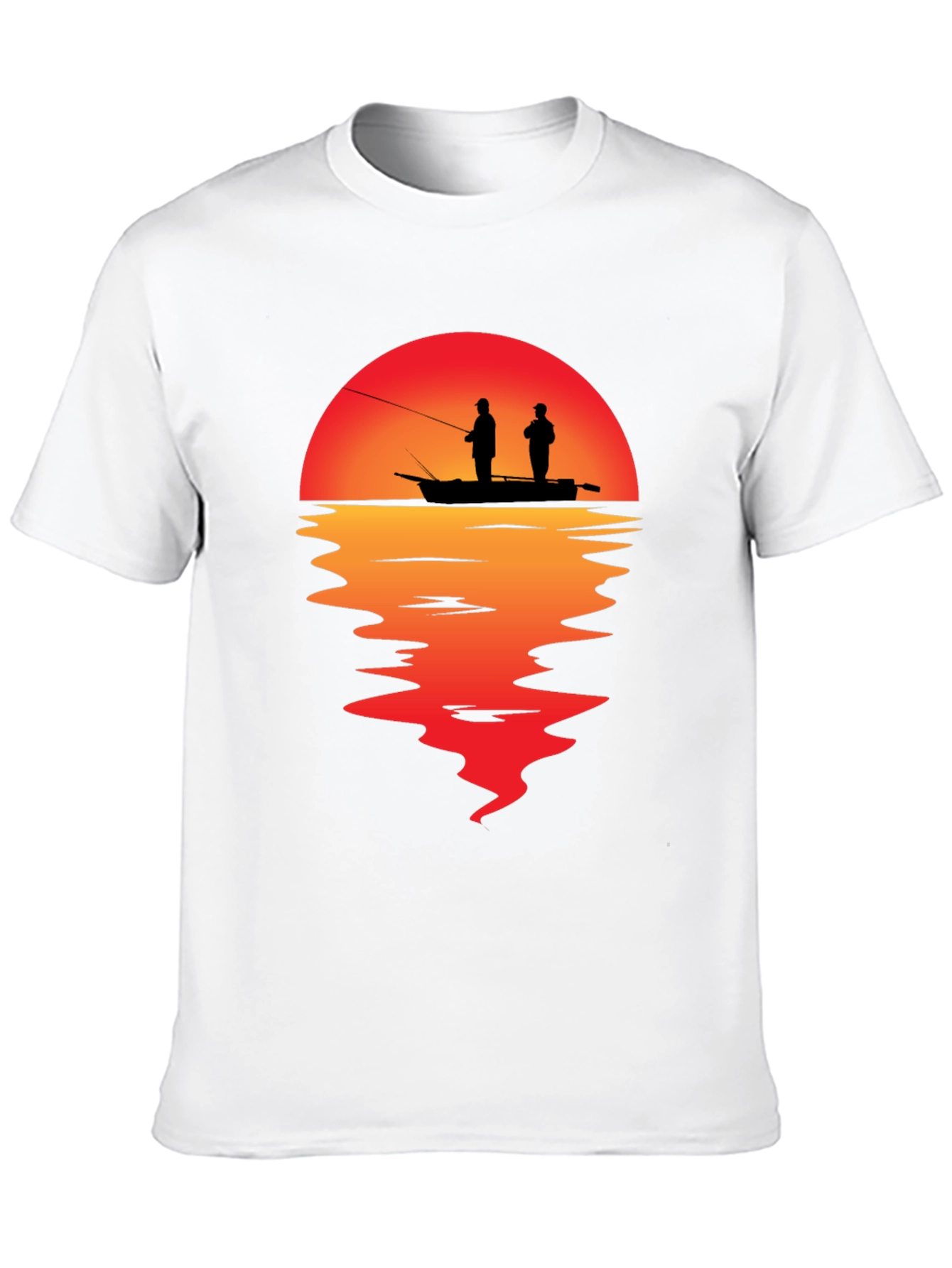 Sunset Fishing Graphic T-Shirt
