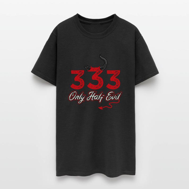 333 Only Half Evil Horror Funny Halloween Design