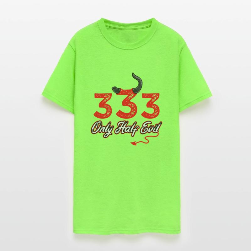 333 Only Half Evil Horror Funny Halloween Design