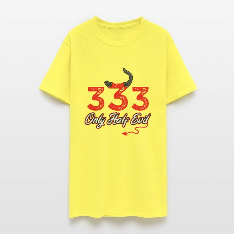 333 Only Half Evil Horror Funny Halloween Design