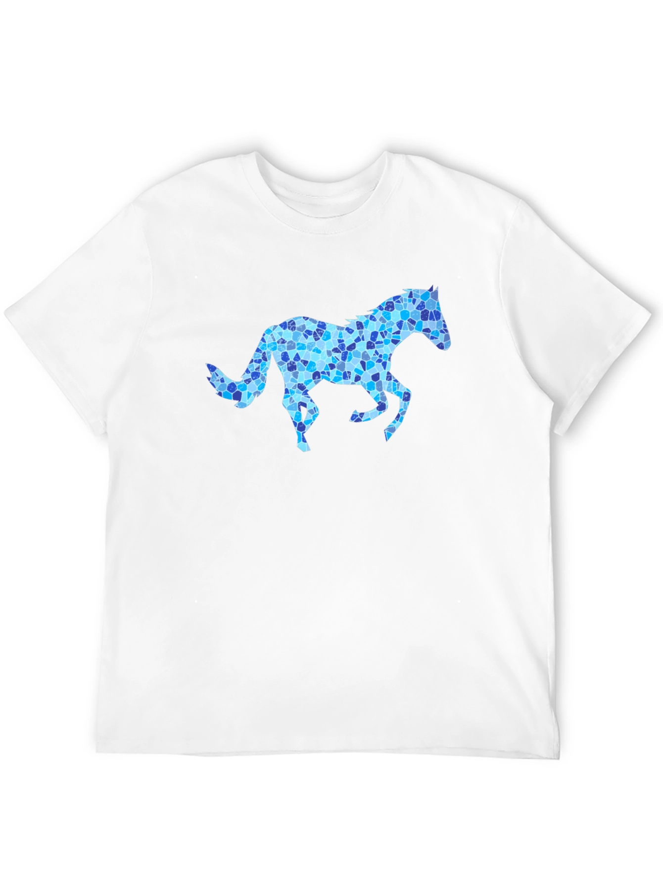 Horse Mosaic Graphic Black T-Shirt