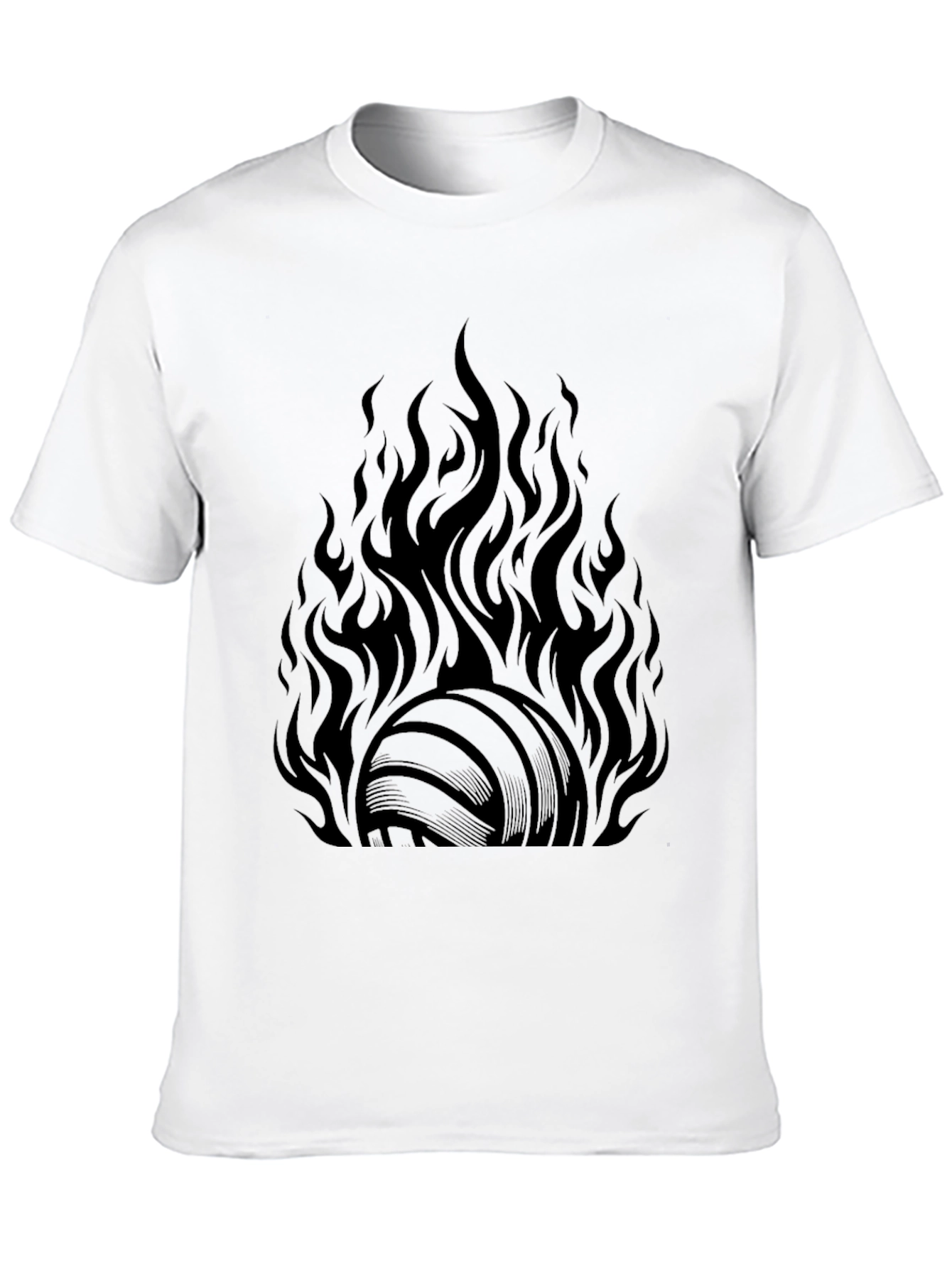 Flaming Volleyball Graphic Tee