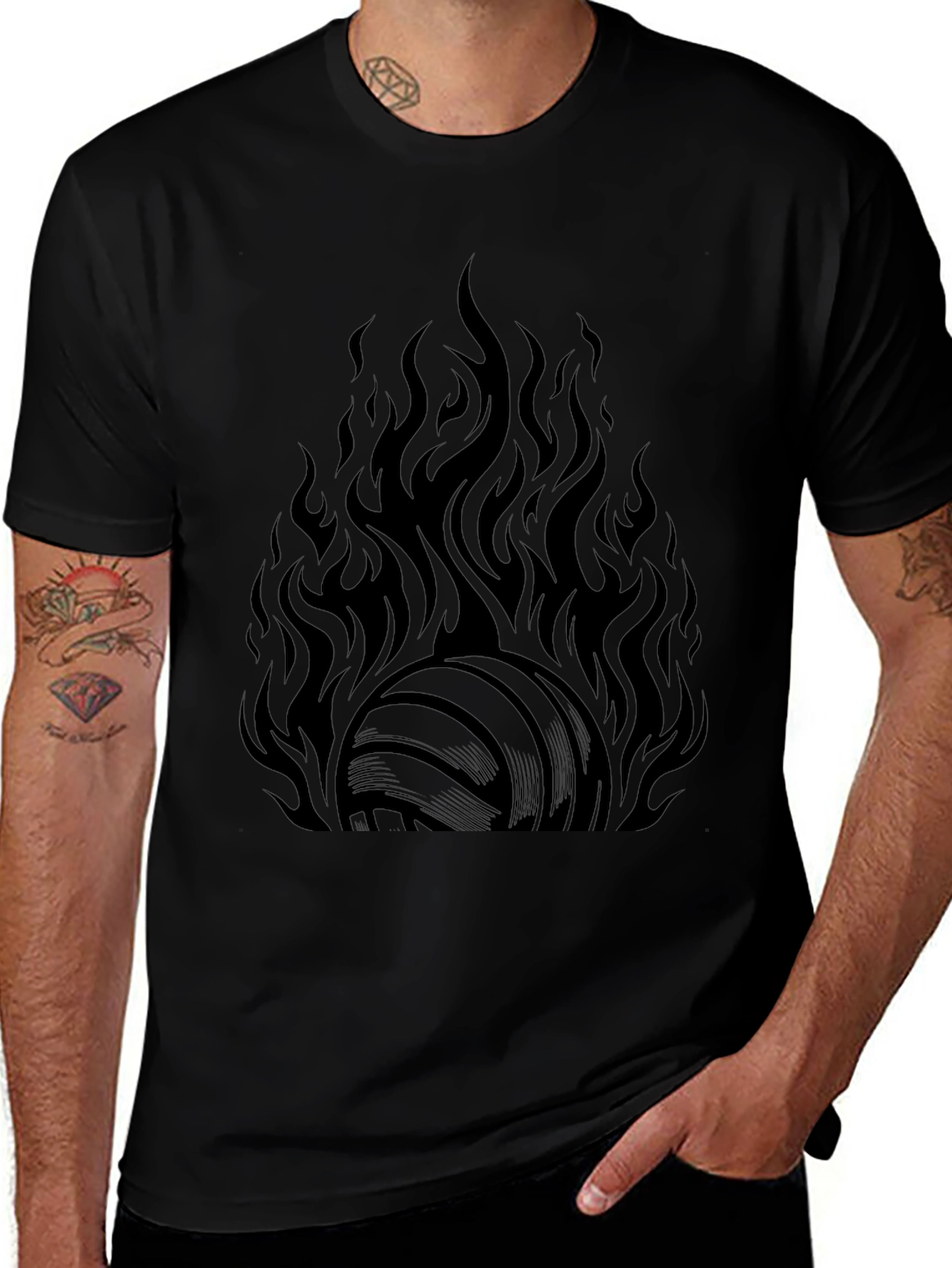 Flaming Volleyball Graphic Tee