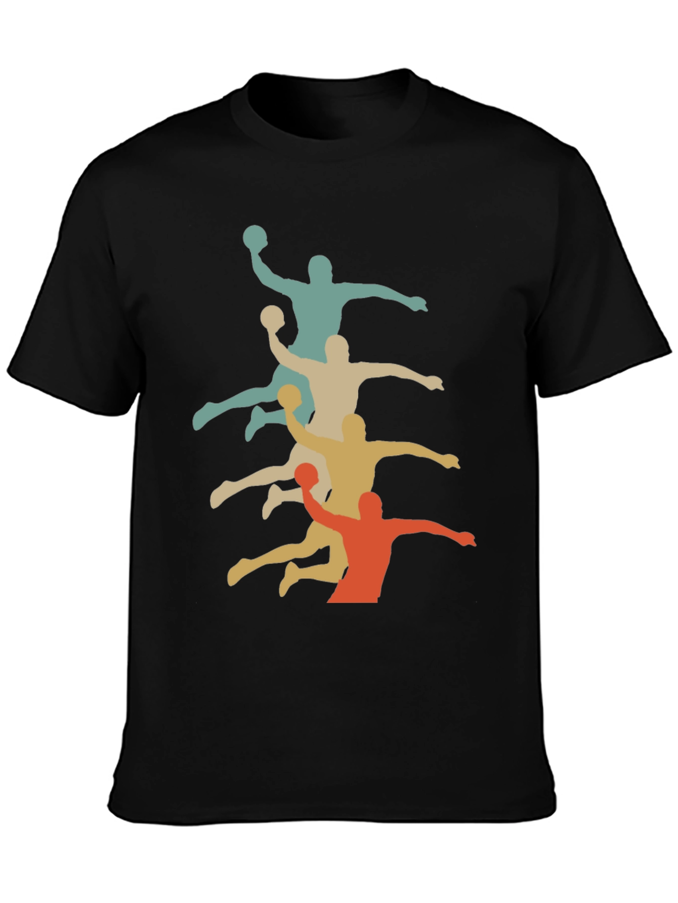 Retro Handball Player Graphic T-Shirt