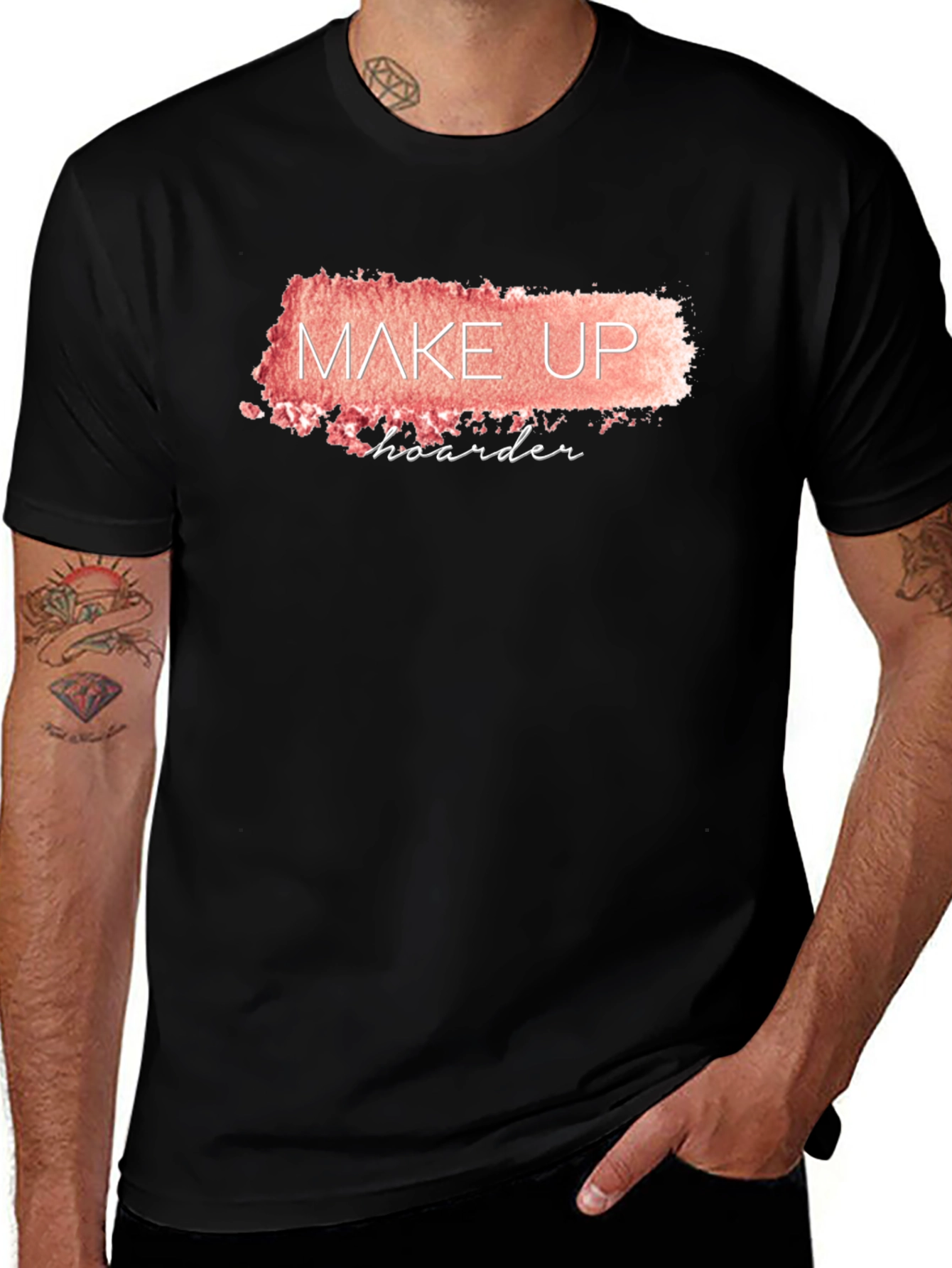 Makeup Hoarder T-Shirt - Black Crew Neck