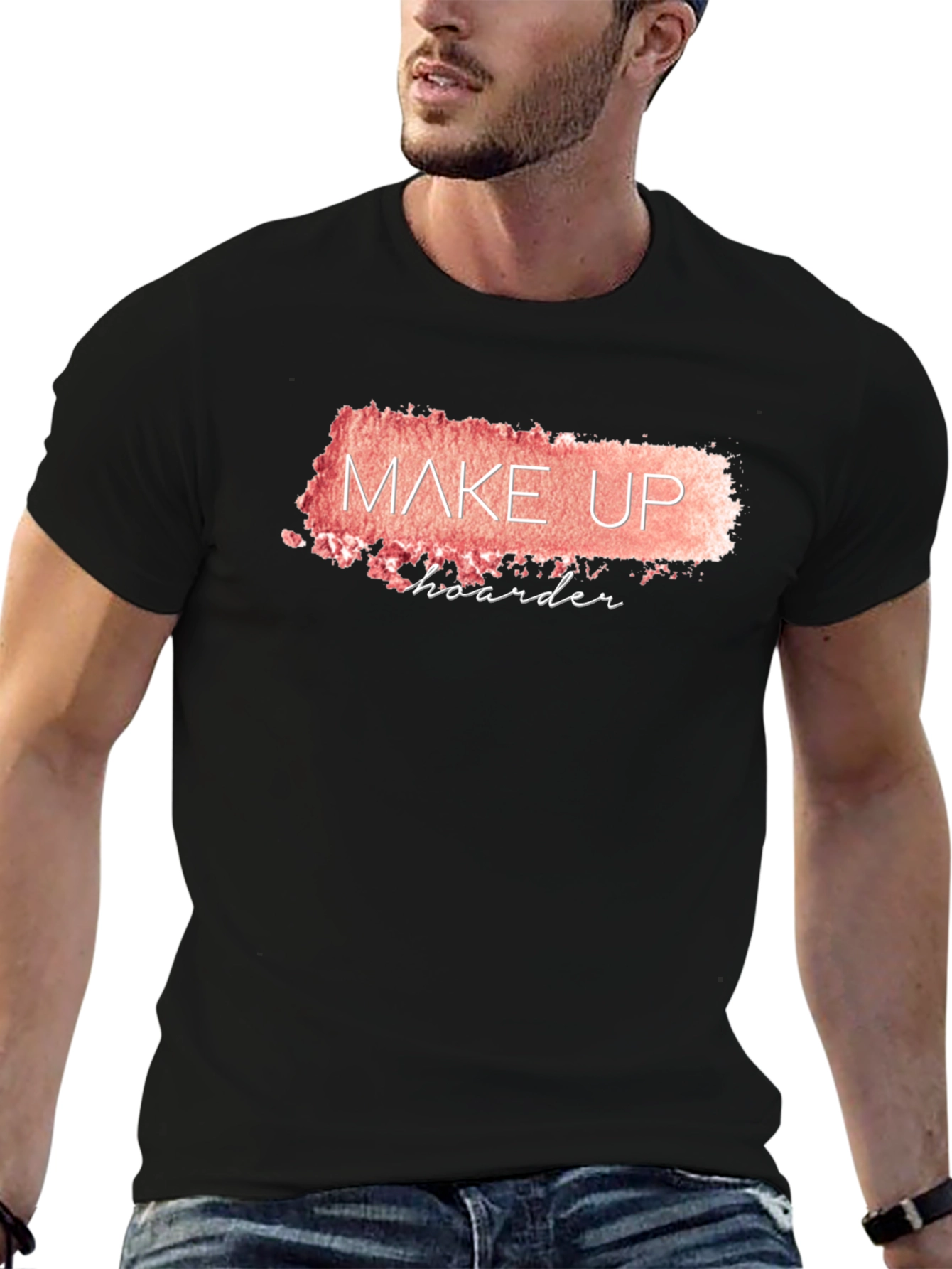 Makeup Hoarder T-Shirt - Black Crew Neck