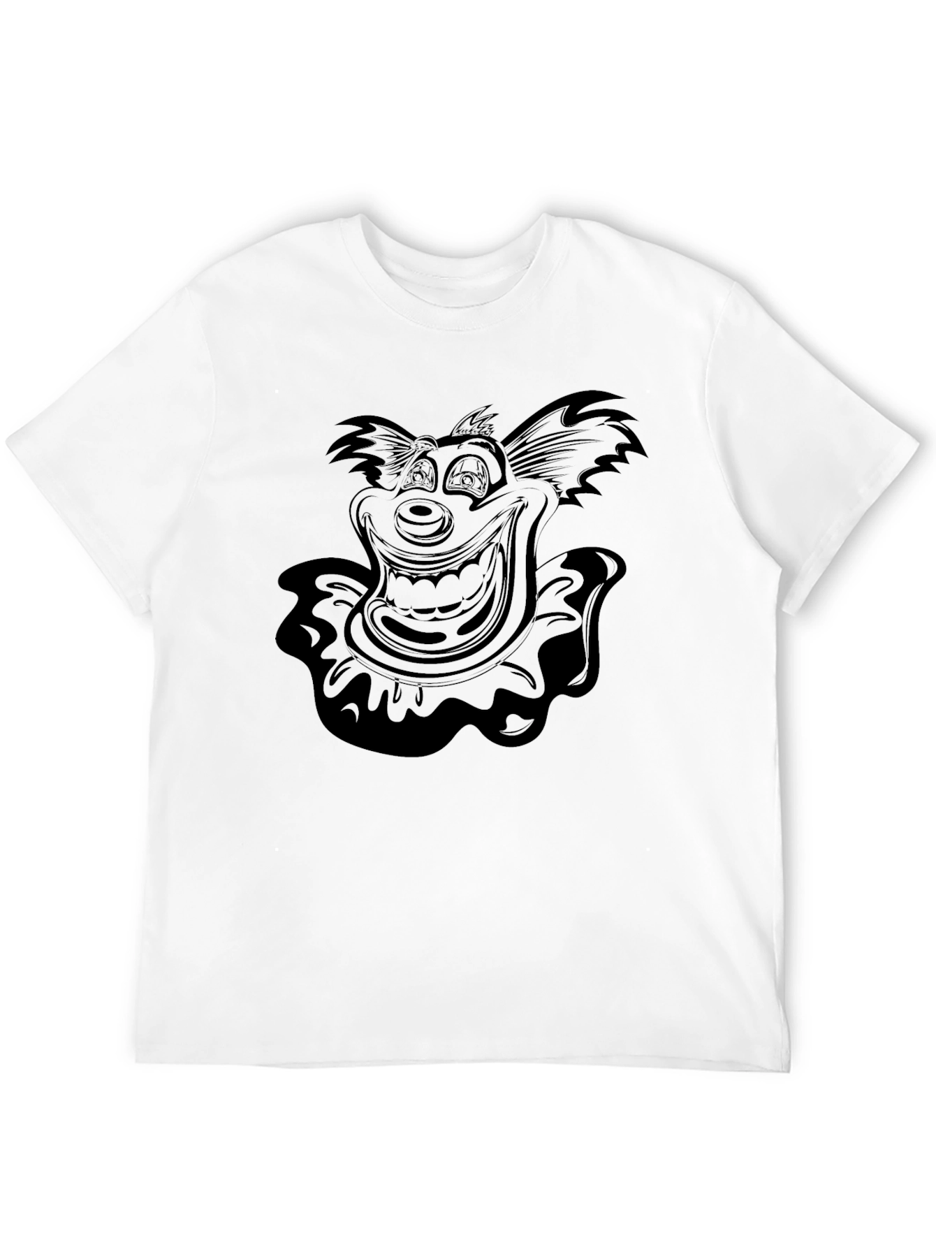 Mens Black Clown Graphic Tee
