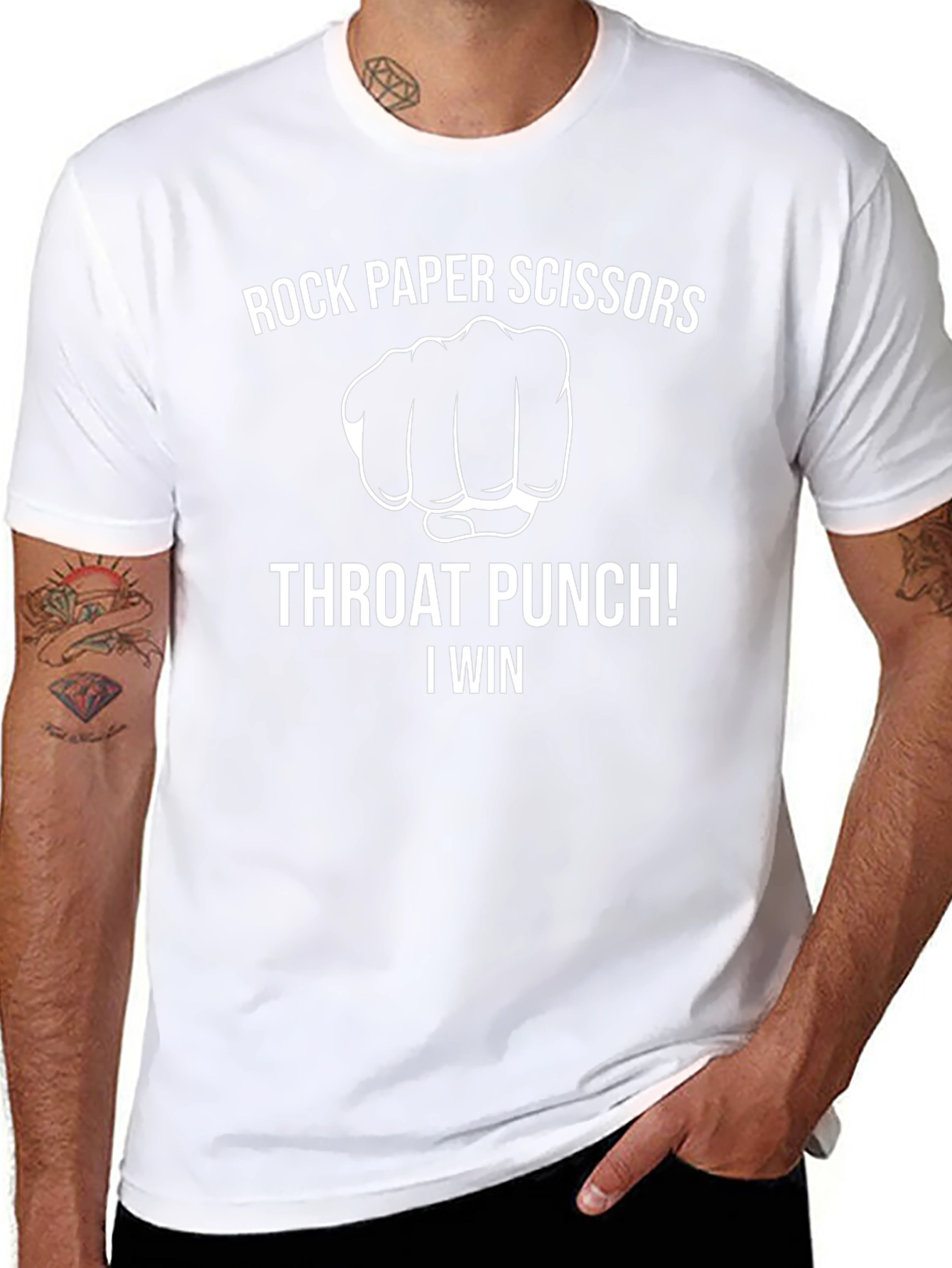 Rock Paper Scissors Throat Punch T-Shirt