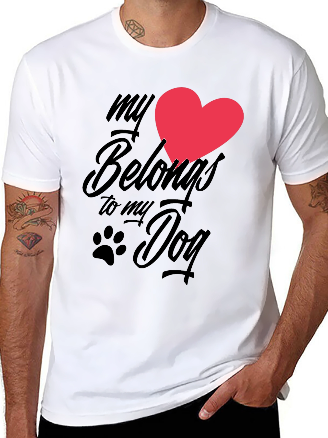 My Heart Belongs To My Dog Graphic Tee