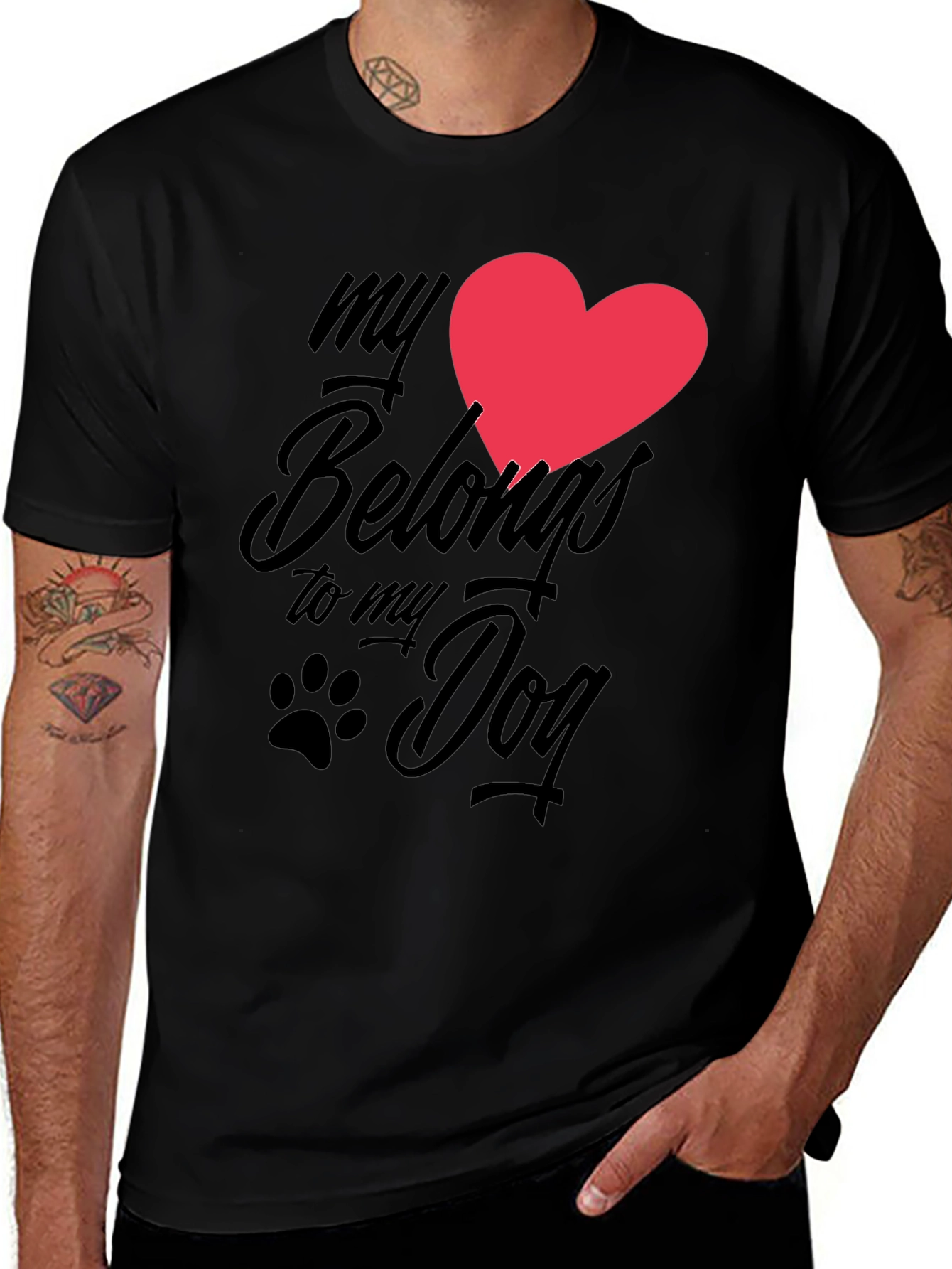 My Heart Belongs To My Dog Graphic Tee