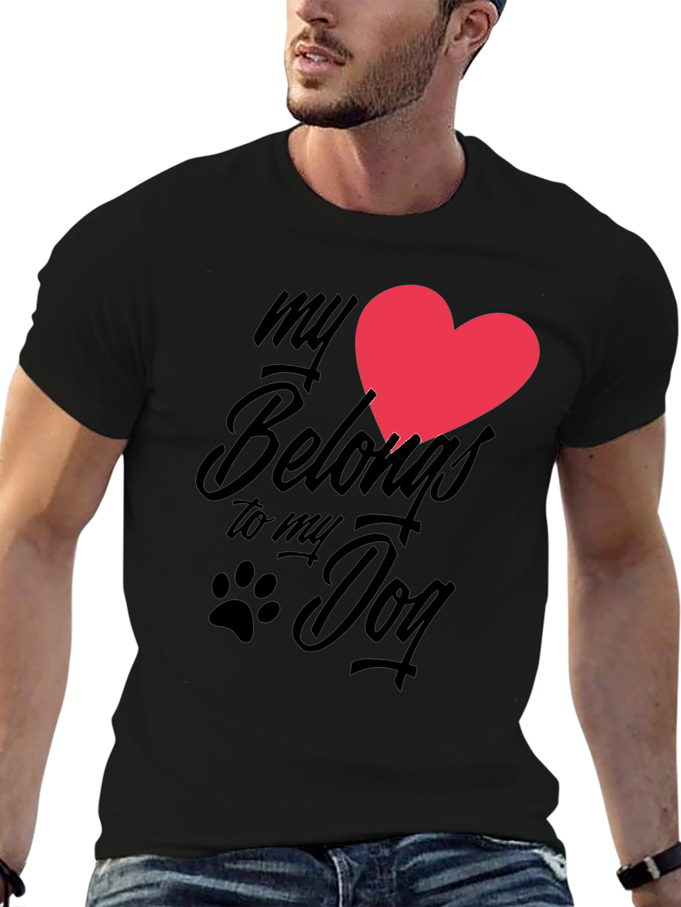 My Heart Belongs To My Dog Graphic Tee