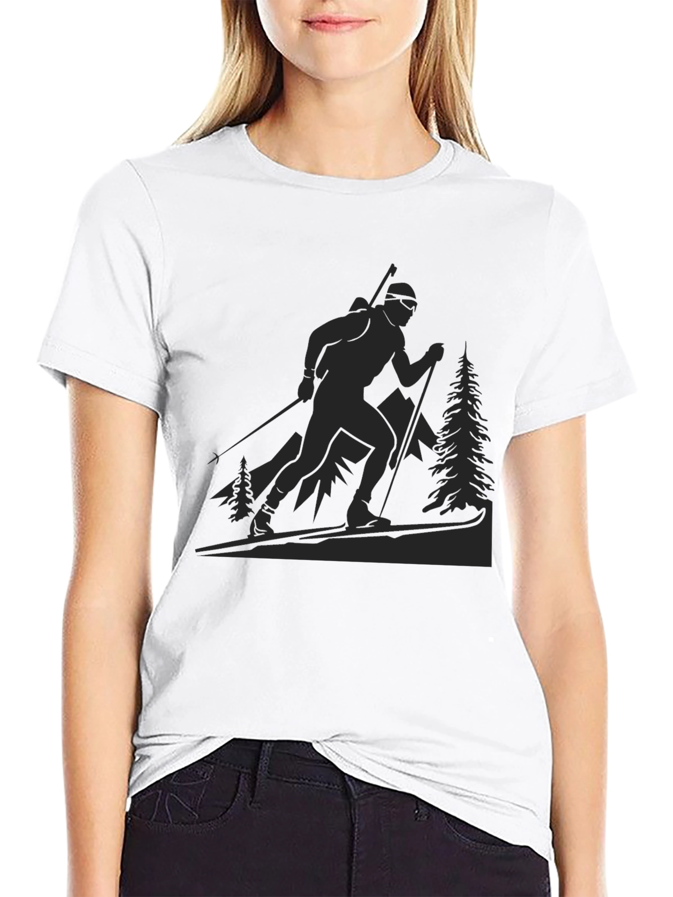 Biathlon Silhouette T-Shirt - Sporty Graphic Tee