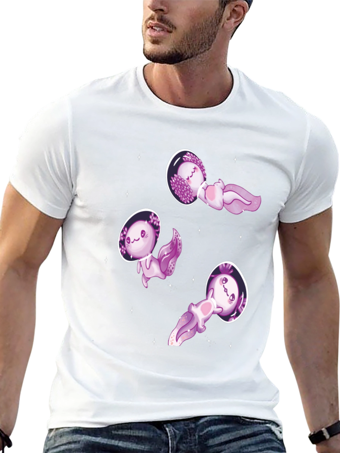 Axolotl Astronauts Graphic T-Shirt