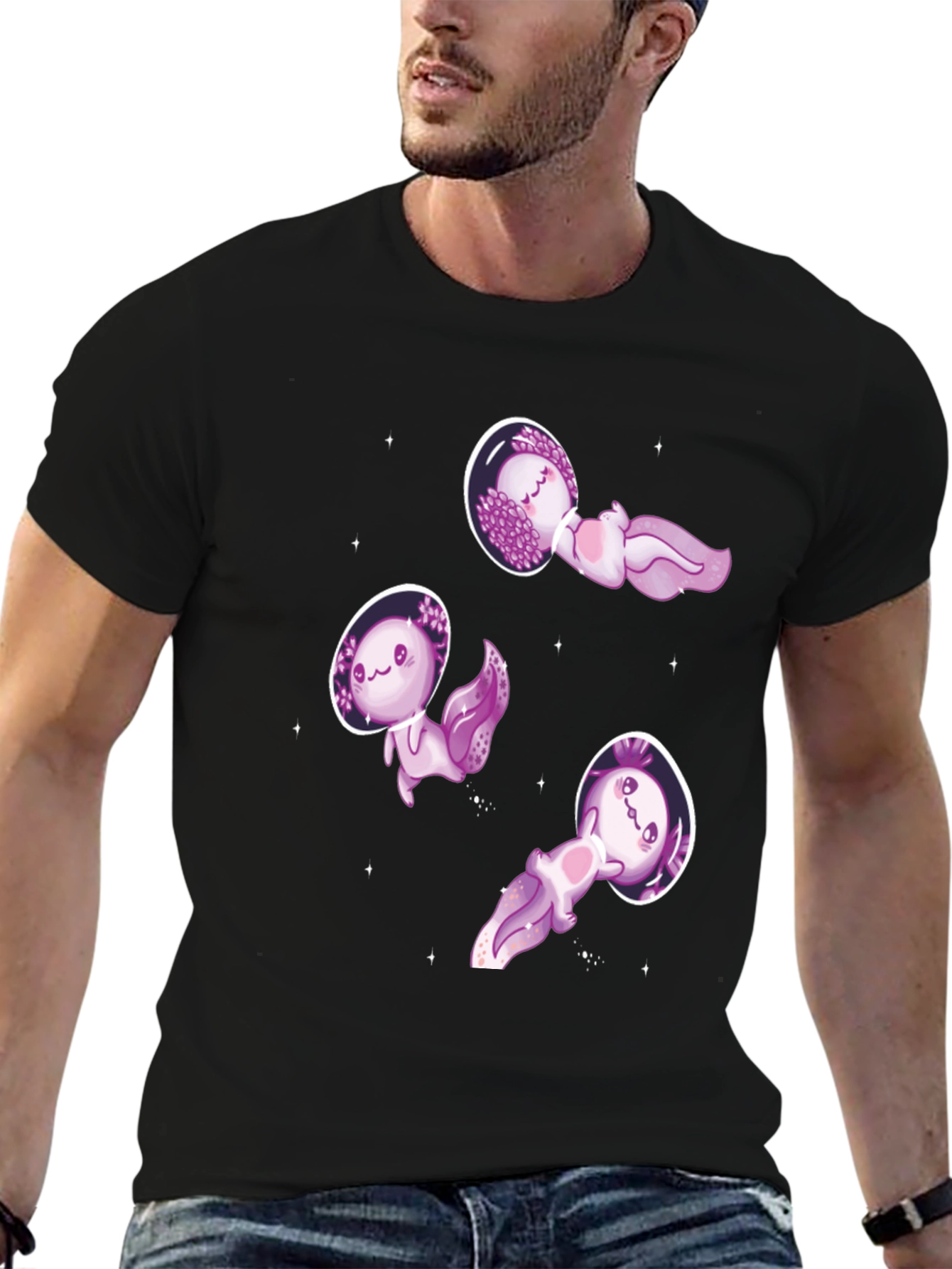 Axolotl Astronauts Graphic T-Shirt