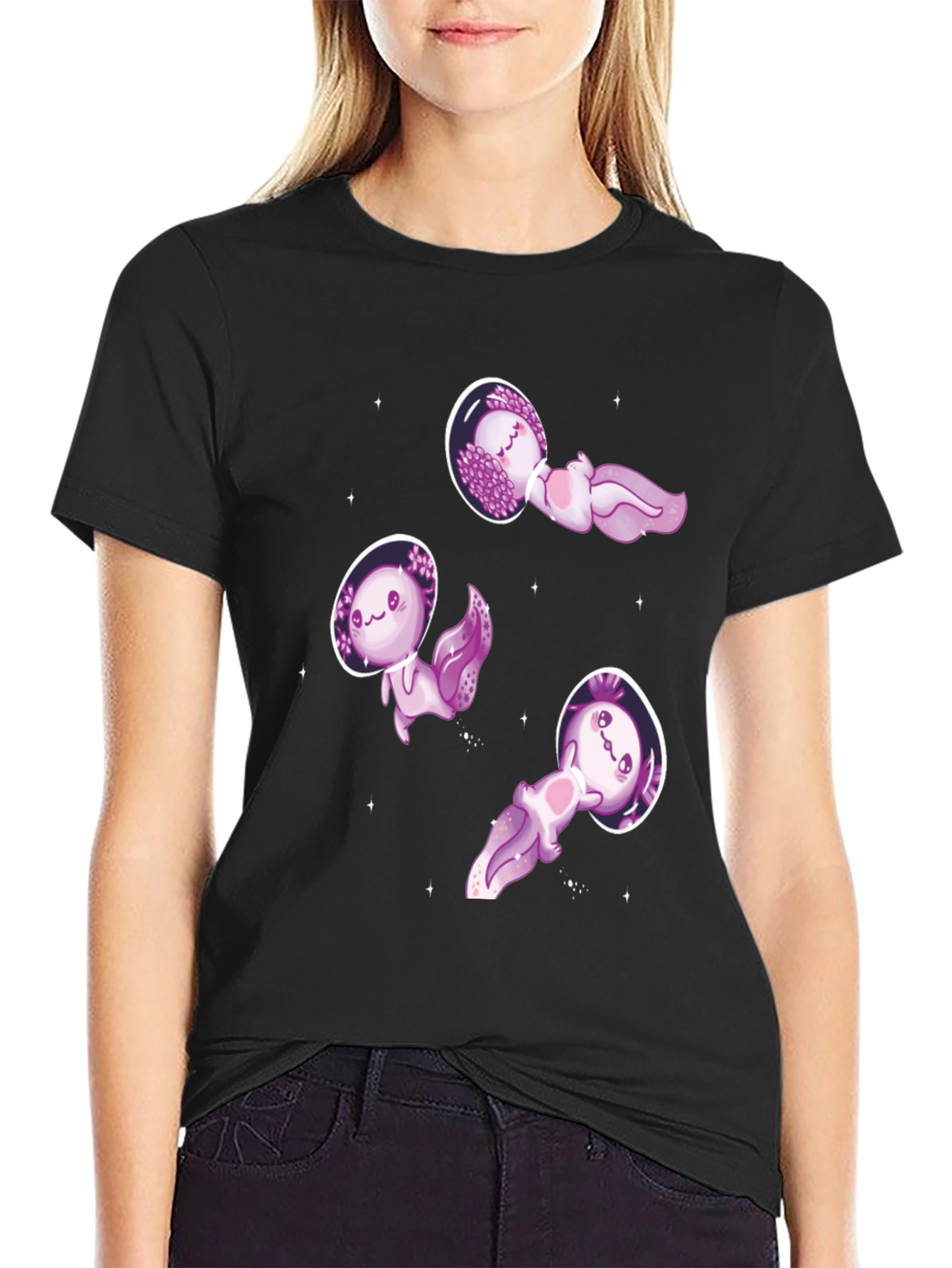 Axolotl Astronauts Graphic T-Shirt